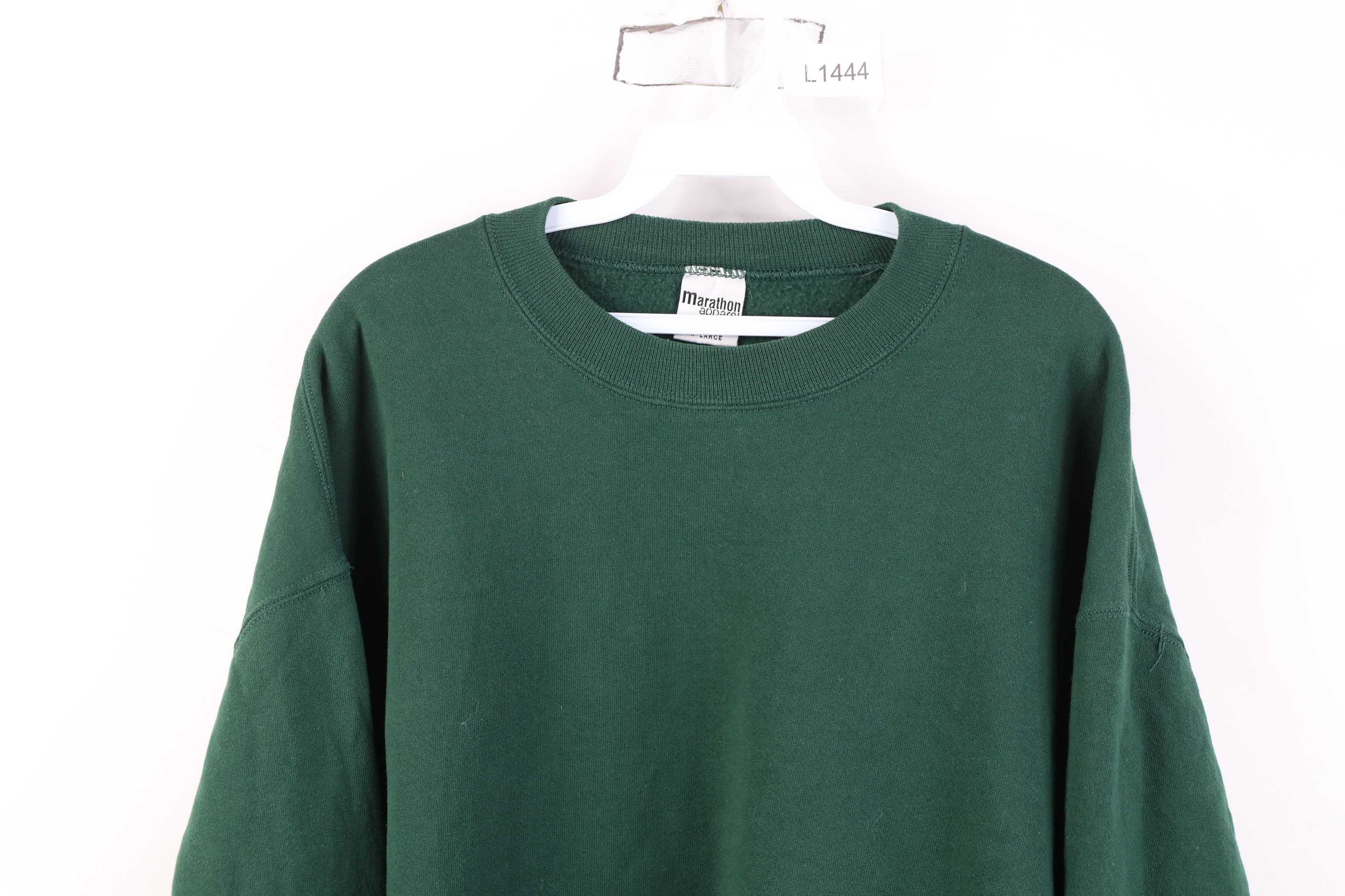 Vintage Vintage 90s Streetwear Crewneck Sweatshirt Hunter Green USA Size US XL / EU 56 / 4 - 2 Thumbnail