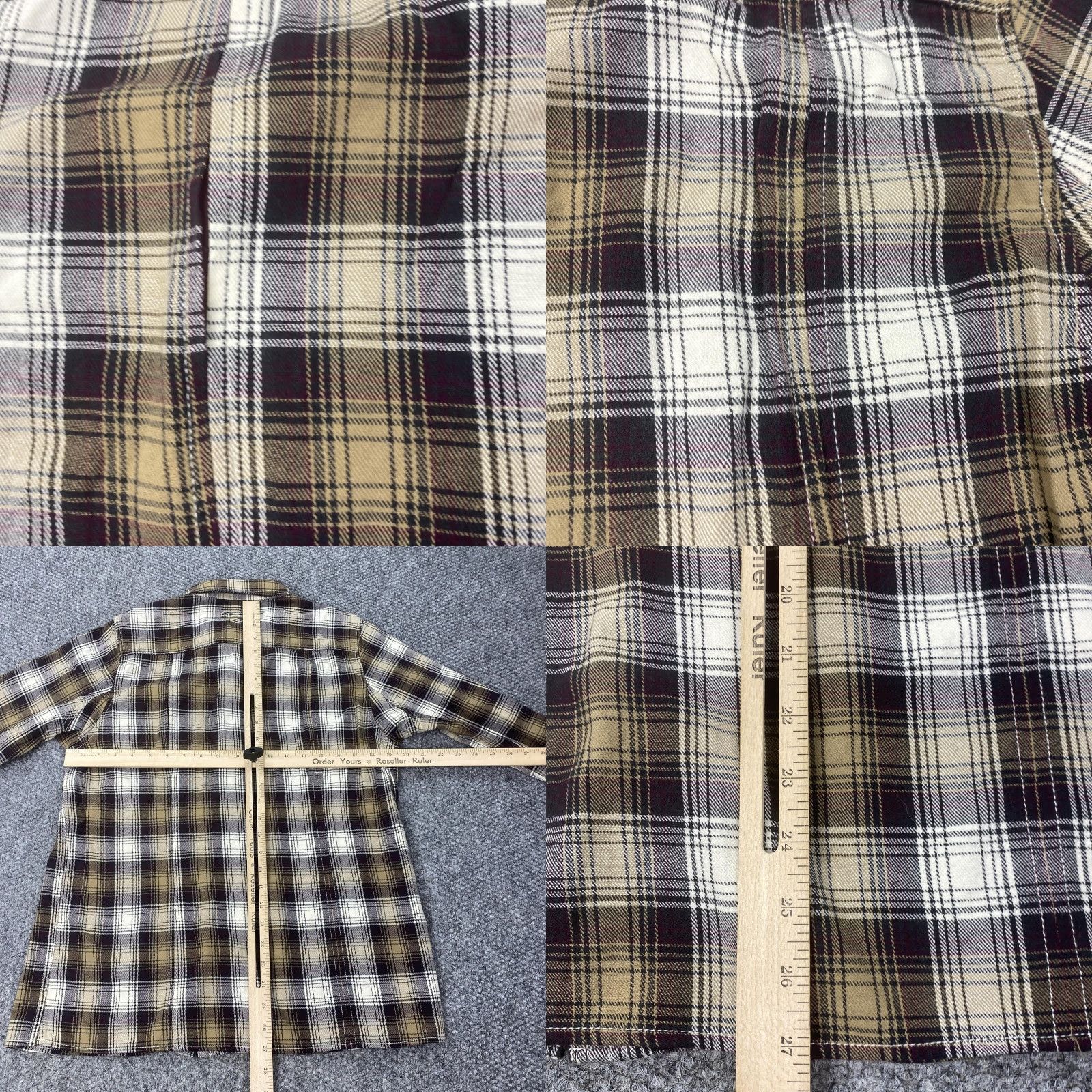 Duluth Trading Company Duluth Trading Co Shirt Mens Medium Brown Plaid Flannel Button Down Long Sleeve Size US M / EU 48-50 / 2 - 8 Thumbnail
