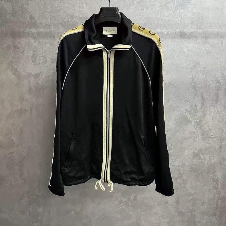 Gucci Gucci Black Logo Stripe Casual Jacket - dmc Size US L / EU 52-54 / 3 - 1 Thumbnail
