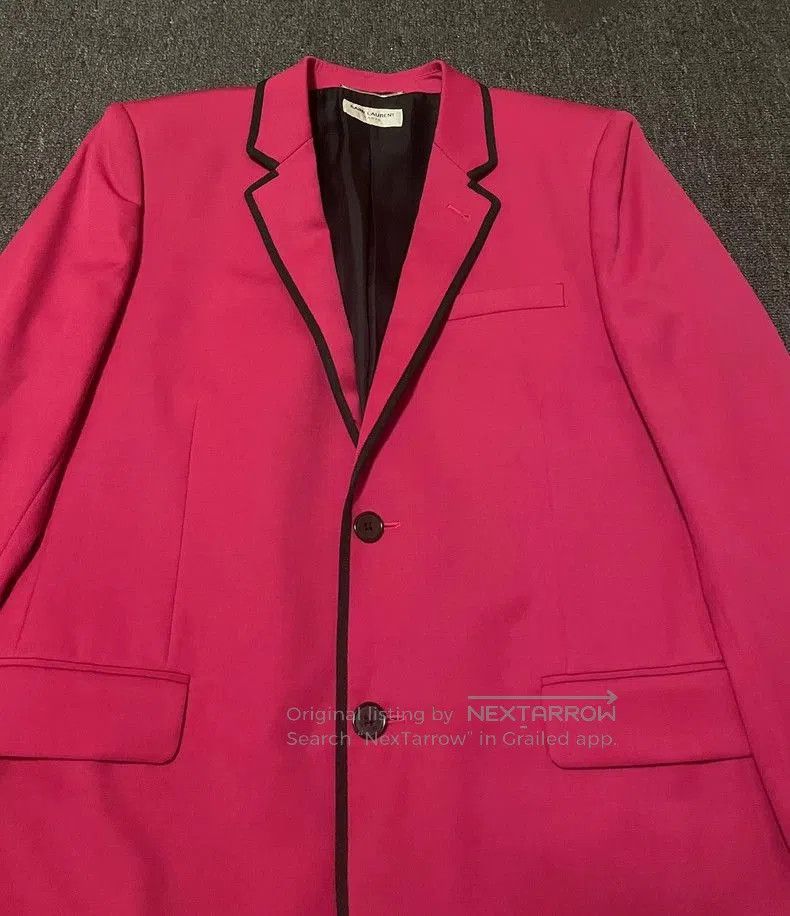 Saint Laurent Paris Saint Laurent Pink Wool Blazer Jacket. Size US L / EU 52-54 / 3 - 2 Thumbnail