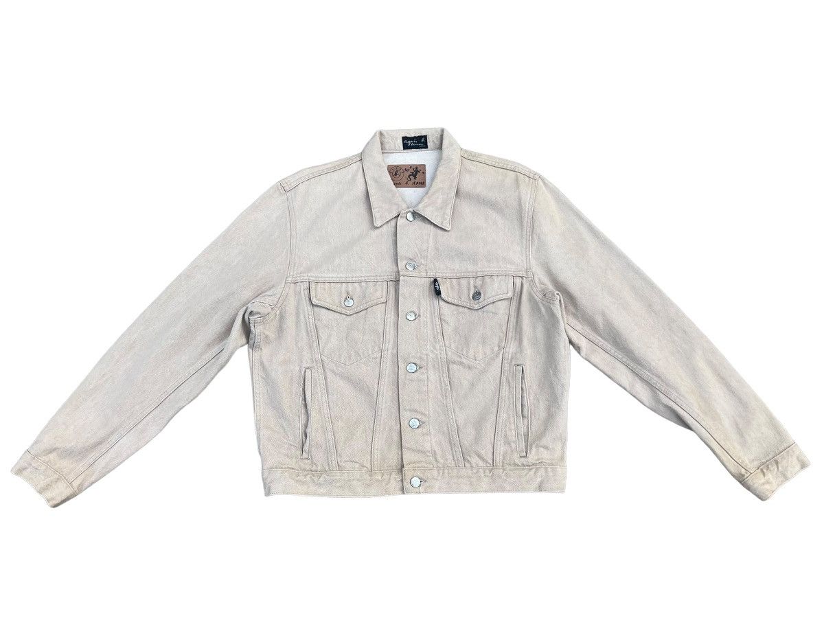Vintage × agnes b. Vintage 90s Agnes B. Homme Paris Denim Trucker Jacket Size US M / EU 48-50 / 2 - 15 Thumbnail