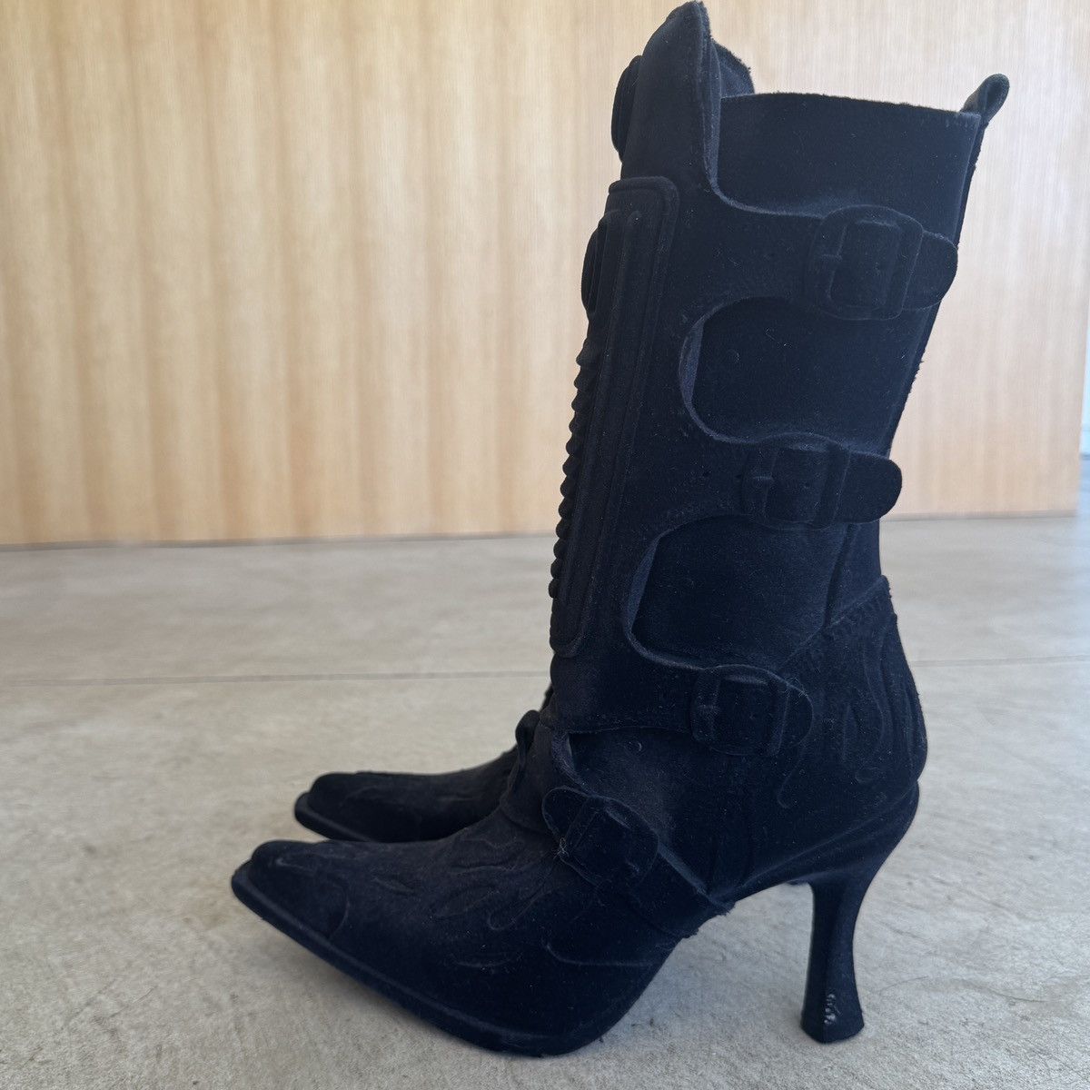 New Rock × Vetements Vetements New Rock Velvet Biker Boot Size US 8 / IT 38 - 4 Thumbnail