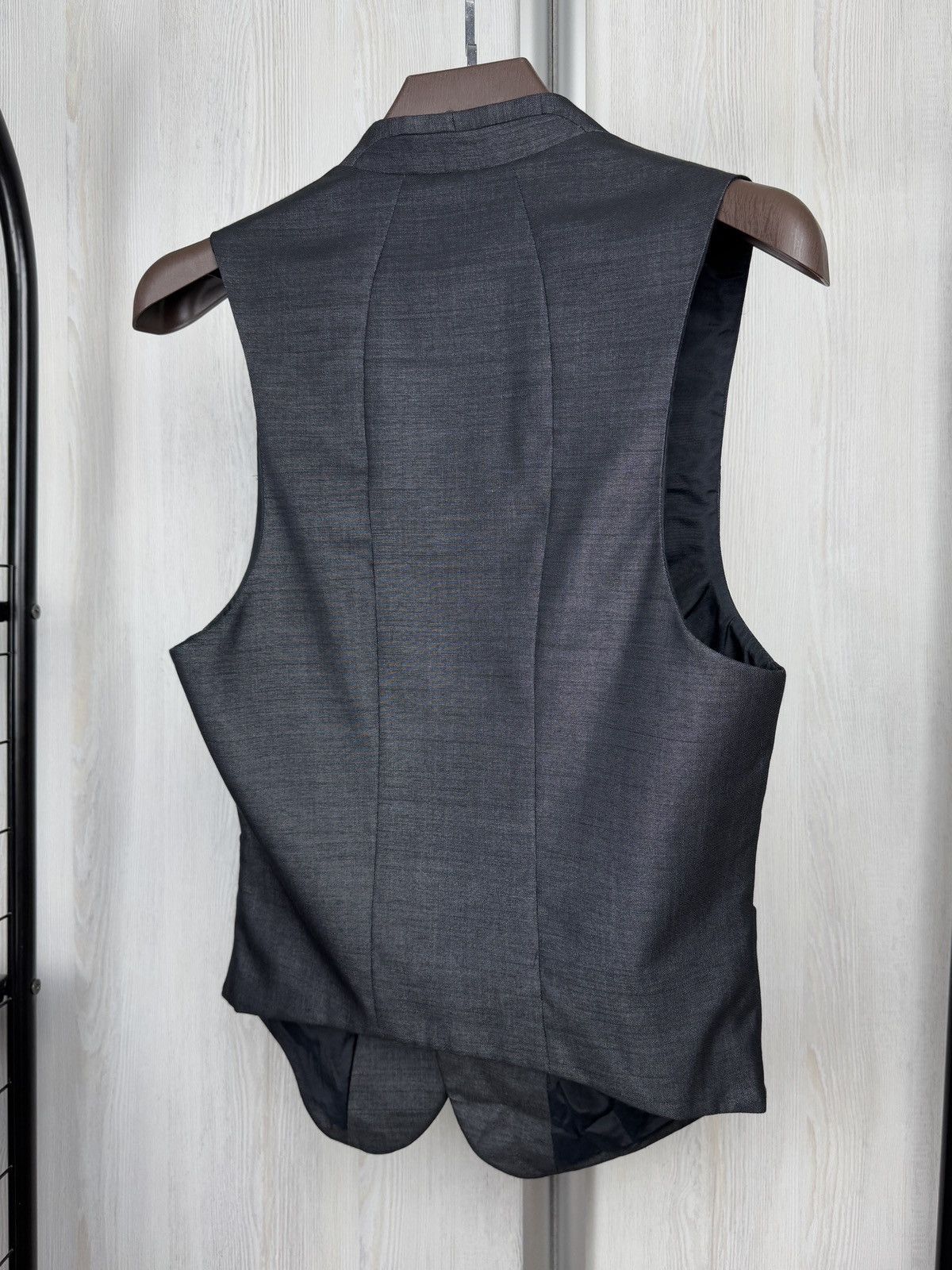Emporio Armani Emporio Armani Matt Line Charocal grey Suit Vest Tailoring Size 38R - 6 Thumbnail