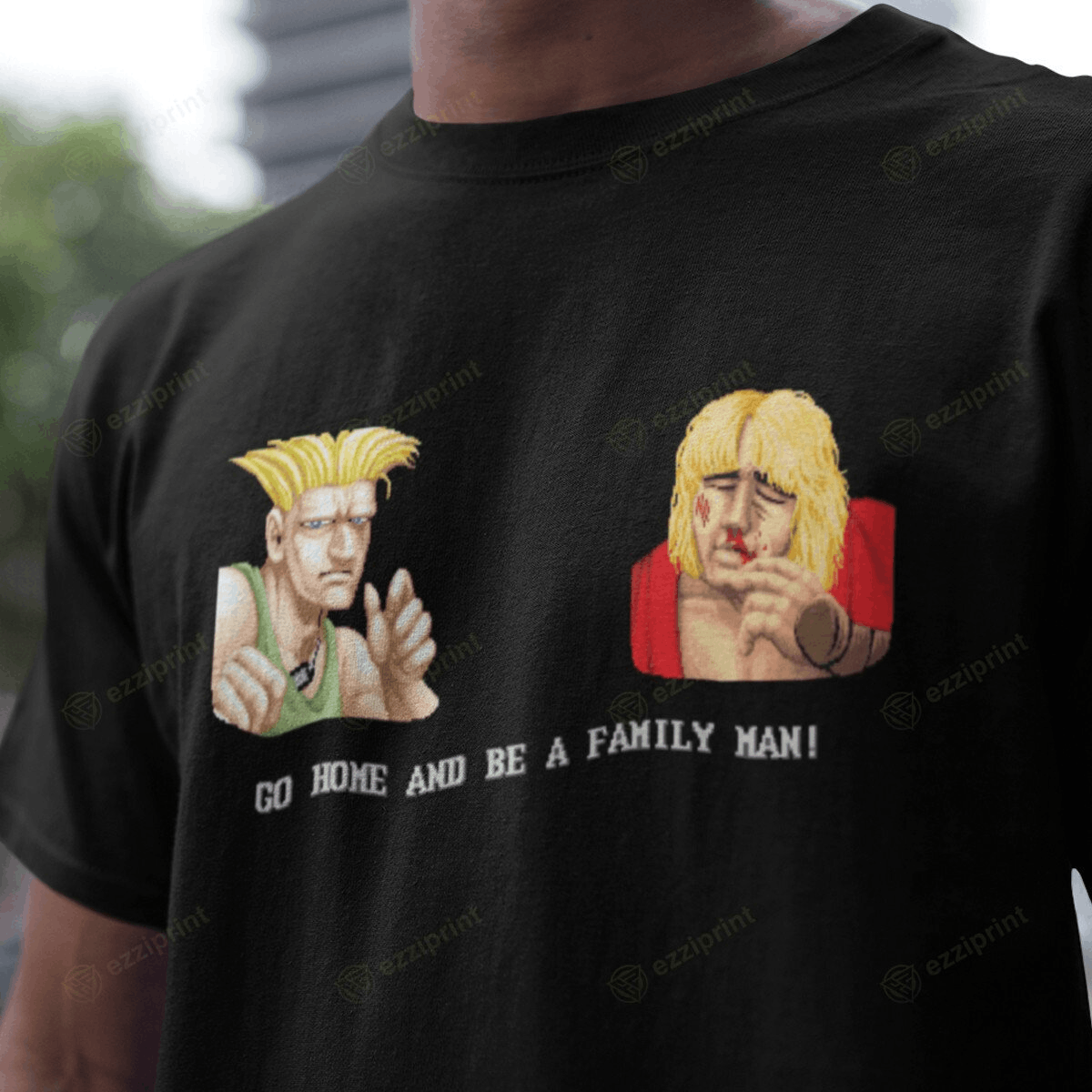 Designer × Vintage Go Home and Be A Family Man! – Street Fighter T-Shirt Size US M / EU 48-50 / 2 - 1 Thumbnail