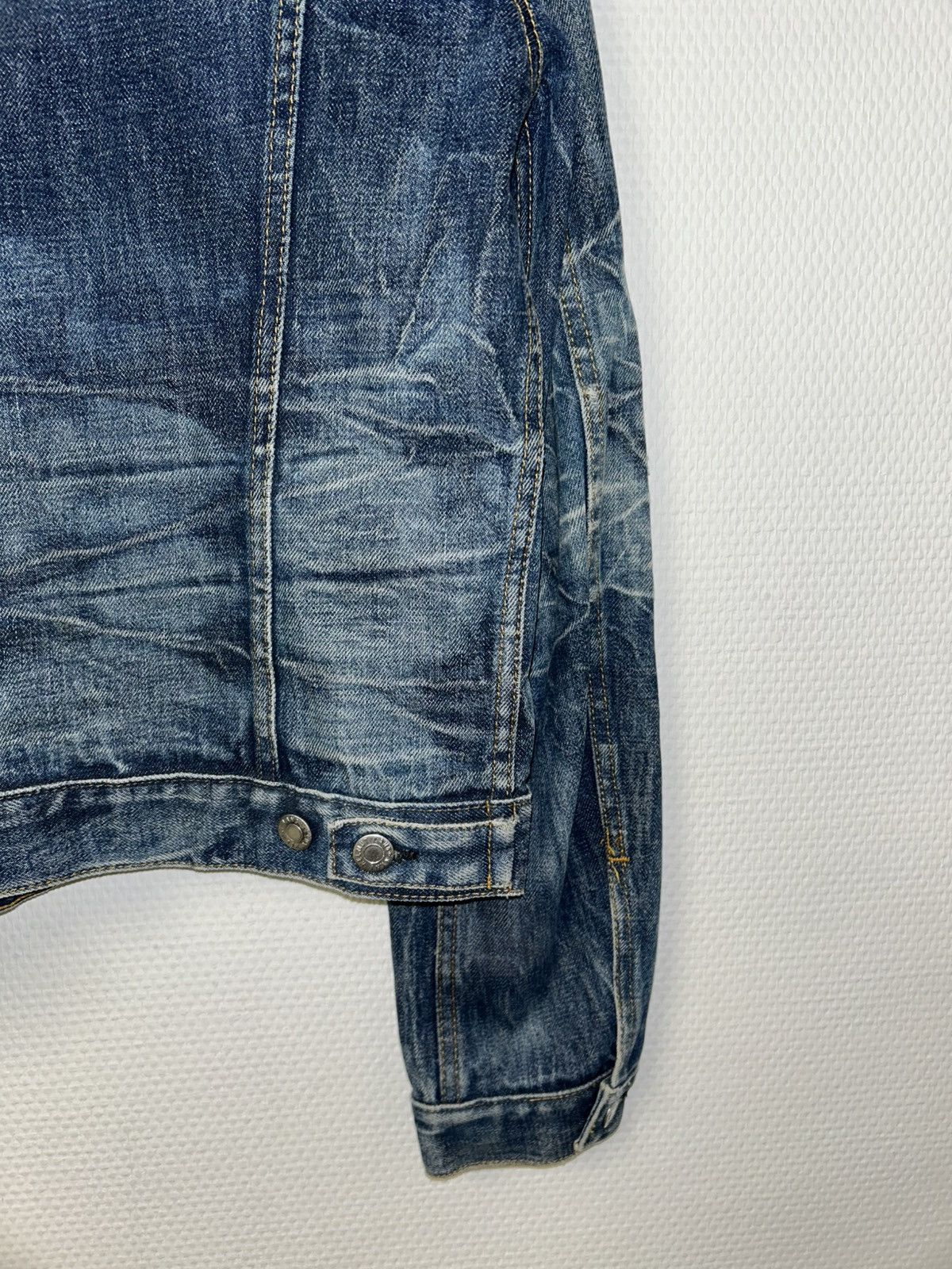 Helmut Lang 2004 Marble Wash Broken Denim Jacket Size US M / EU 48-50 / 2 - 11 Thumbnail