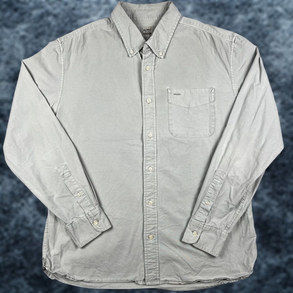 Flint And Tinder Flint & Tinder Long Sleeve Button Shirt Large Mens Light Blue OCBD Size US L / EU 52-54 / 3 - 1 Thumbnail