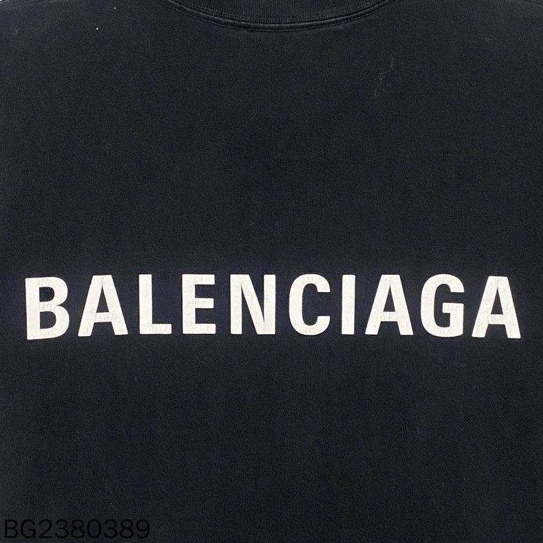 Balenciaga Balenciaga Black Front and Back Letter Logo Short Sleeve Size US S / EU 44-46 / 1 - 3 Thumbnail