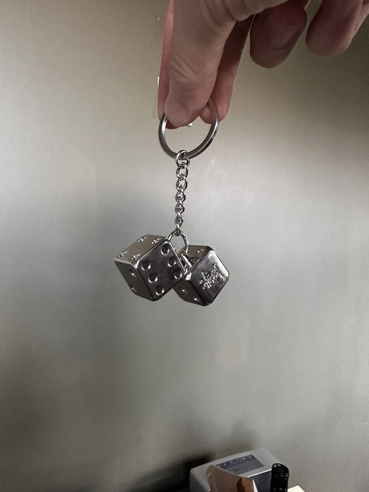 Stussy Metal Dice Keychain