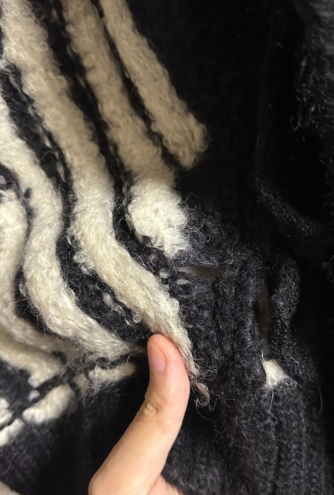 Saint Laurent Paris Saint Laurent Black & White Striped Hooded Cardigan Knit Size US S / EU 44-46 / 1 - 4 Thumbnail