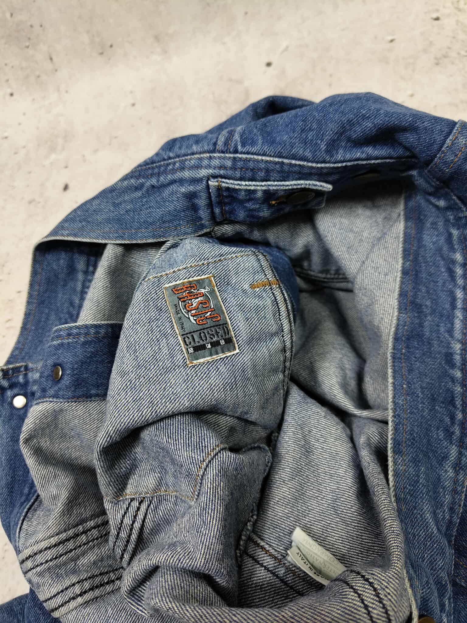 CLOSED × Marithe + Francois Girbaud × Vintage 80s Marithe Francois Girbaud Closed Denim Jacket Size US L / EU 52-54 / 3 - 3 Thumbnail