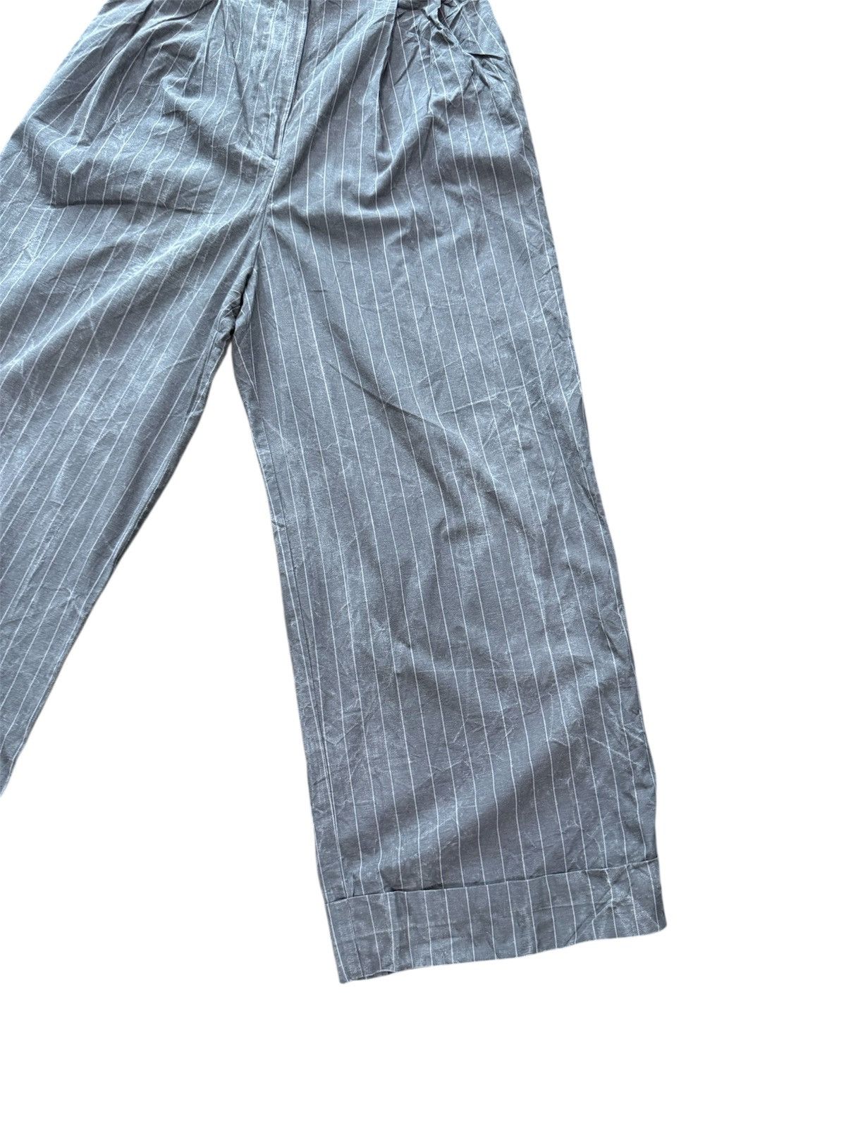 MOUSSY Japan Brand MOUSSY Wide Pants Long Rise Stripe Baggy Style Size US 33 - 3 Thumbnail