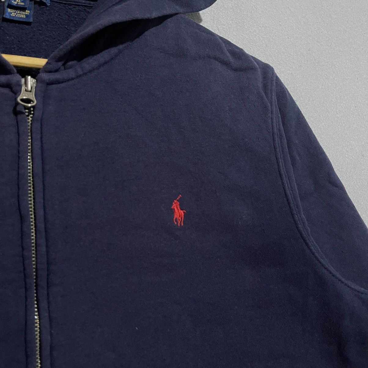 Polo Ralph Lauren Vintage Y2K Polo Ralph Lauren Navy Full-Zip Hoodie Size US S / EU 44-46 / 1 - 2 Thumbnail