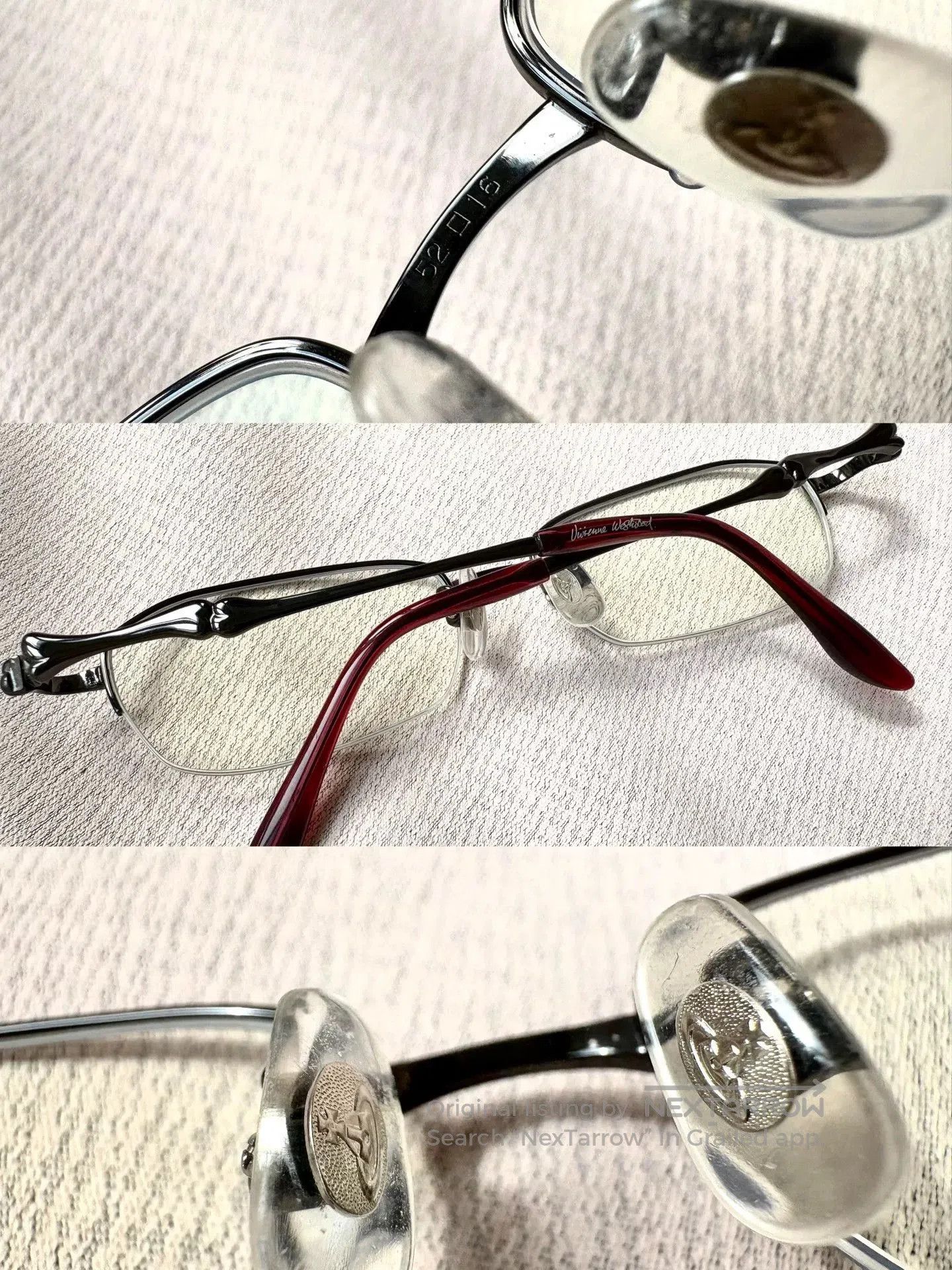 Vivienne Westwood Vivienne Westwood Red Black Saturn Glasses. Size ONE SIZE - 2 Thumbnail