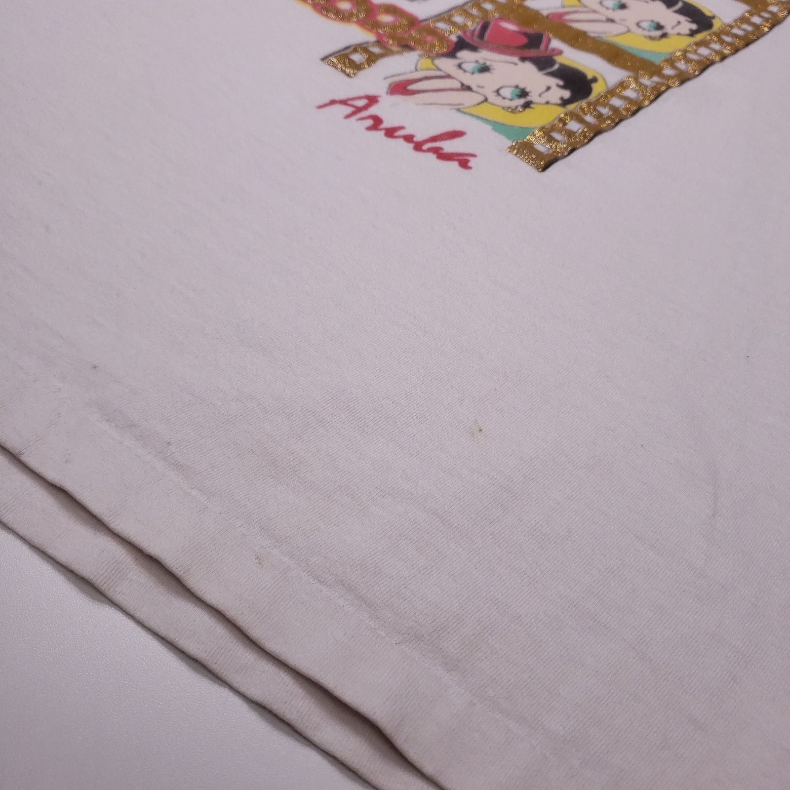 Vintage Vtg 90s Betty Boop Diamond Dust Glitter Tee Size US XL / EU 56 / 4 - 3 Thumbnail