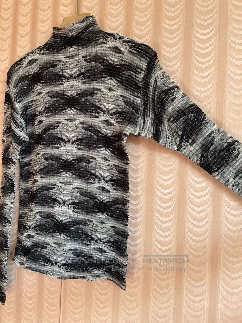 Issey Miyake Issey Miyake Ink-wash Pleated Long Sleeve Top Size S / US 4 / IT 40 - 3 Thumbnail
