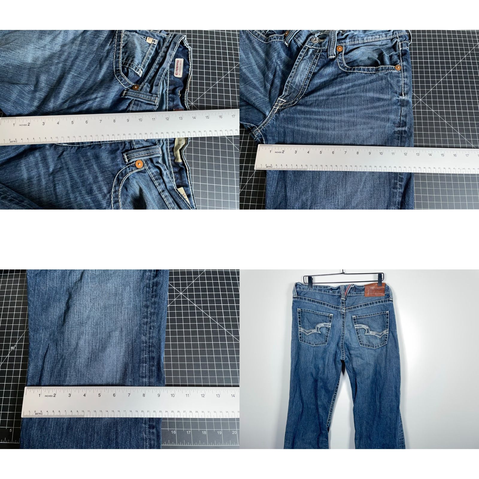 Vintage BIG STAR Voyager Relaxed Fit Jeans Men's 34 x 31 Blue Denim Buckle Retro Y2K Size US 34 / EU 50 - 8 Thumbnail