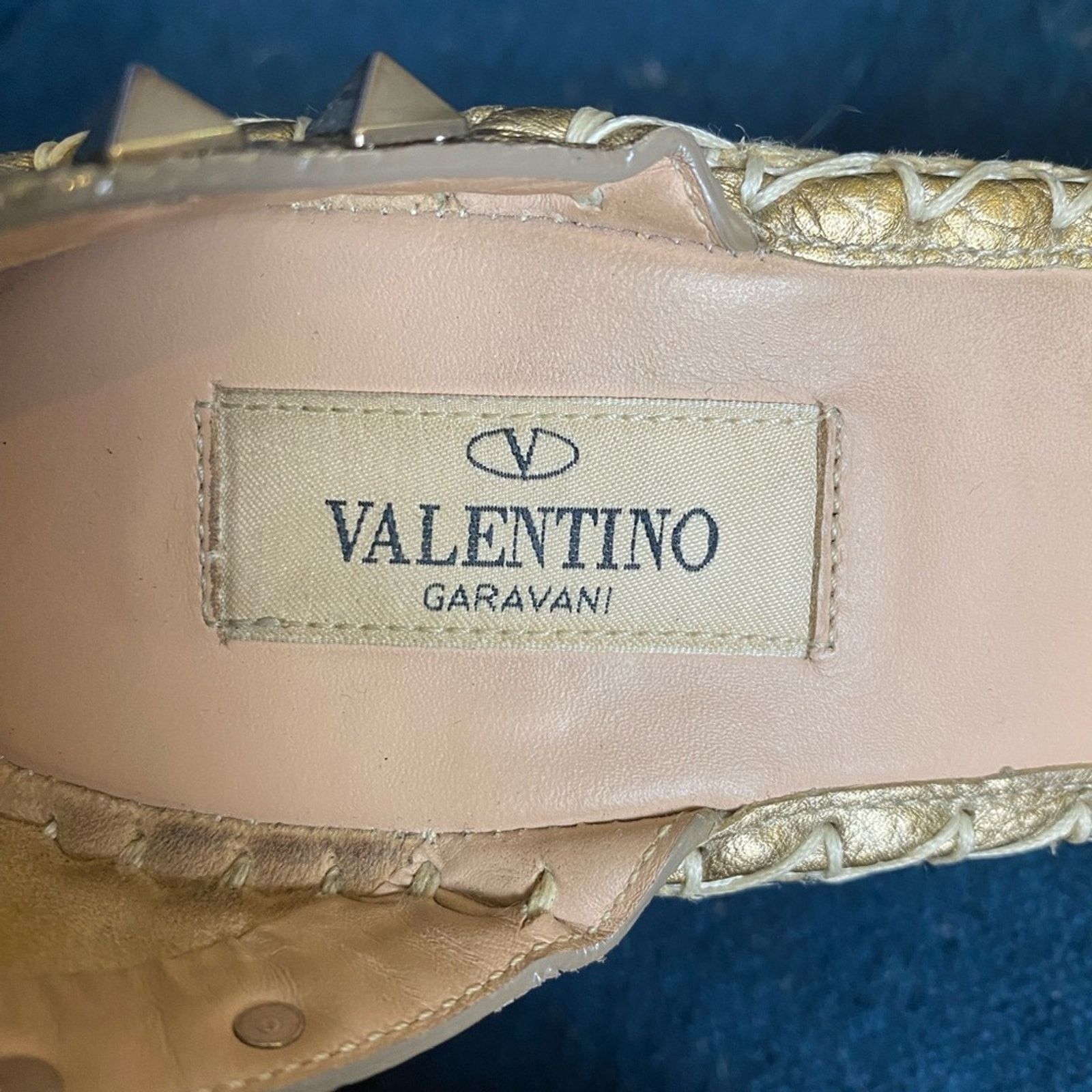 Valentino Valentino Pyramid Studded Espadrille Wedge Heel Sandals 37 Size US 7 / IT 37 - 8 Thumbnail