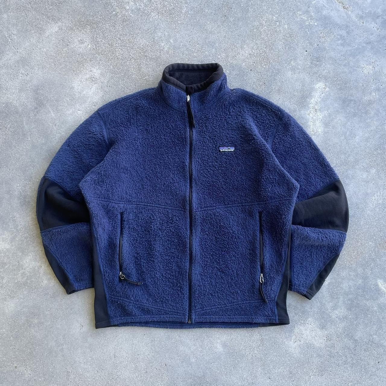 Patagonia × Vintage Crazy vintage 90s navy Patagonia deep pile fleece jacket Size US M / EU 48-50 / 2 - 1 Thumbnail