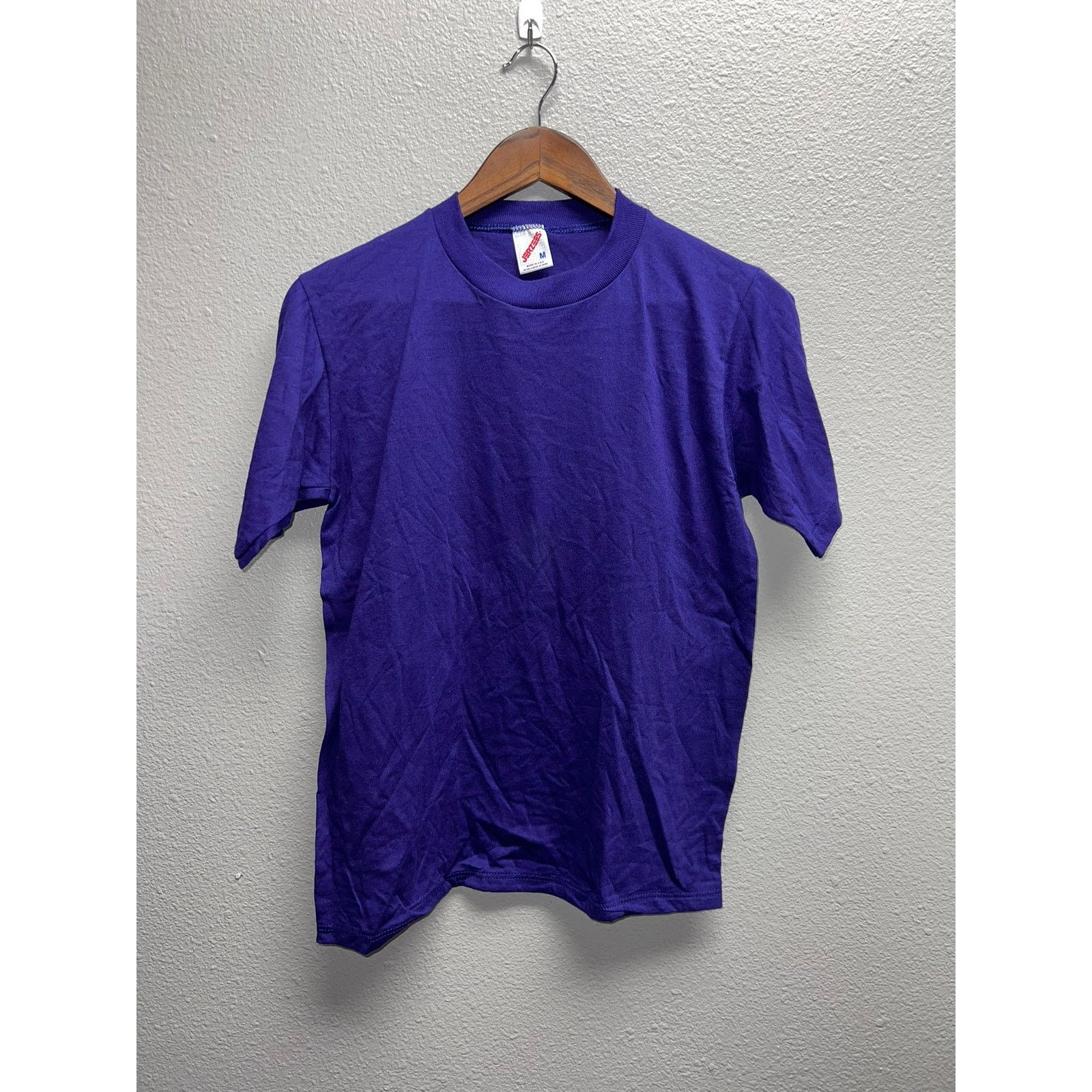Jerzees 90s Vintage Jerzees Purple Blank USA Made 50/50 Shirt VTG M1 Size US M / EU 48-50 / 2 - 1 Thumbnail