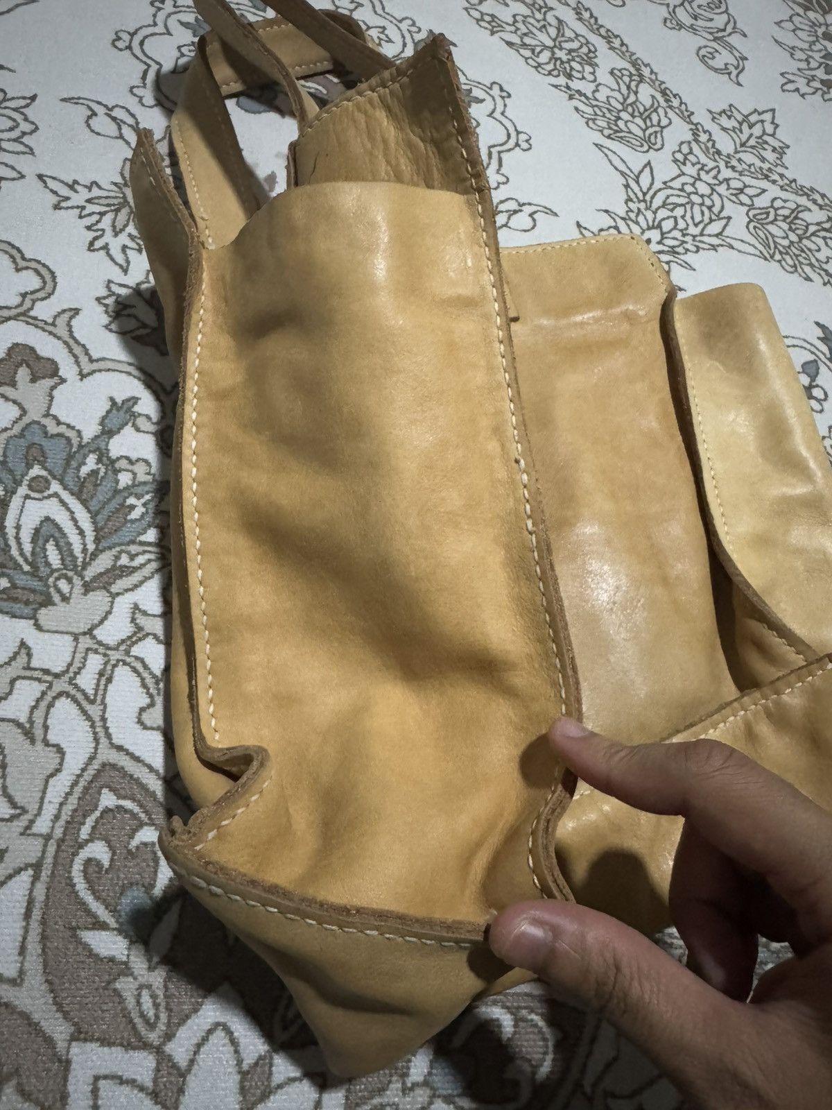 Genuine Leather × Japanese Brand Genuine Leather Medium Size Tote Bag Size ONE SIZE - 3 Thumbnail