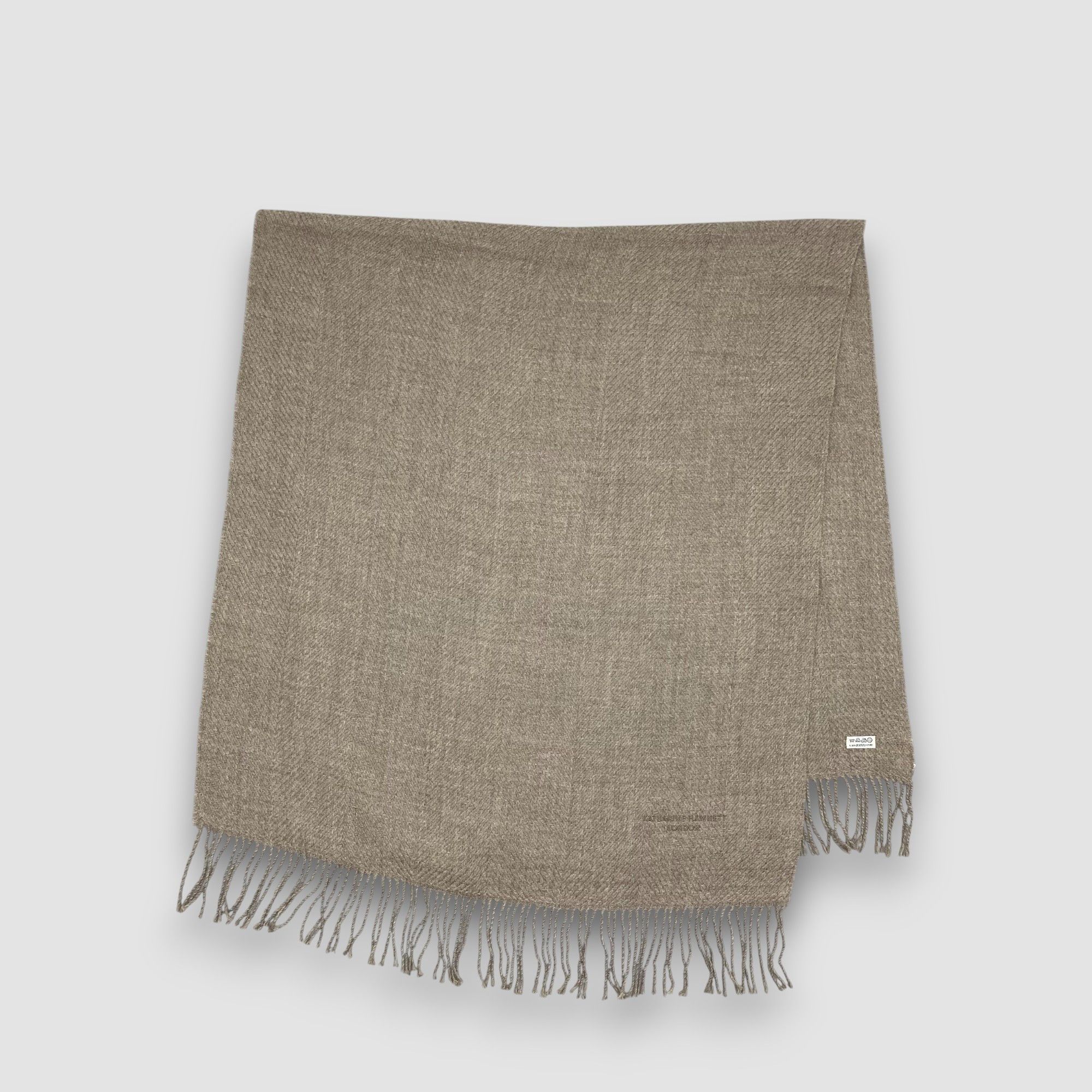 Katharine Hamnett London Vintage Katherine Hamnett Scarf Muffler Fringe Wool Scarves Size ONE SIZE - 4 Thumbnail