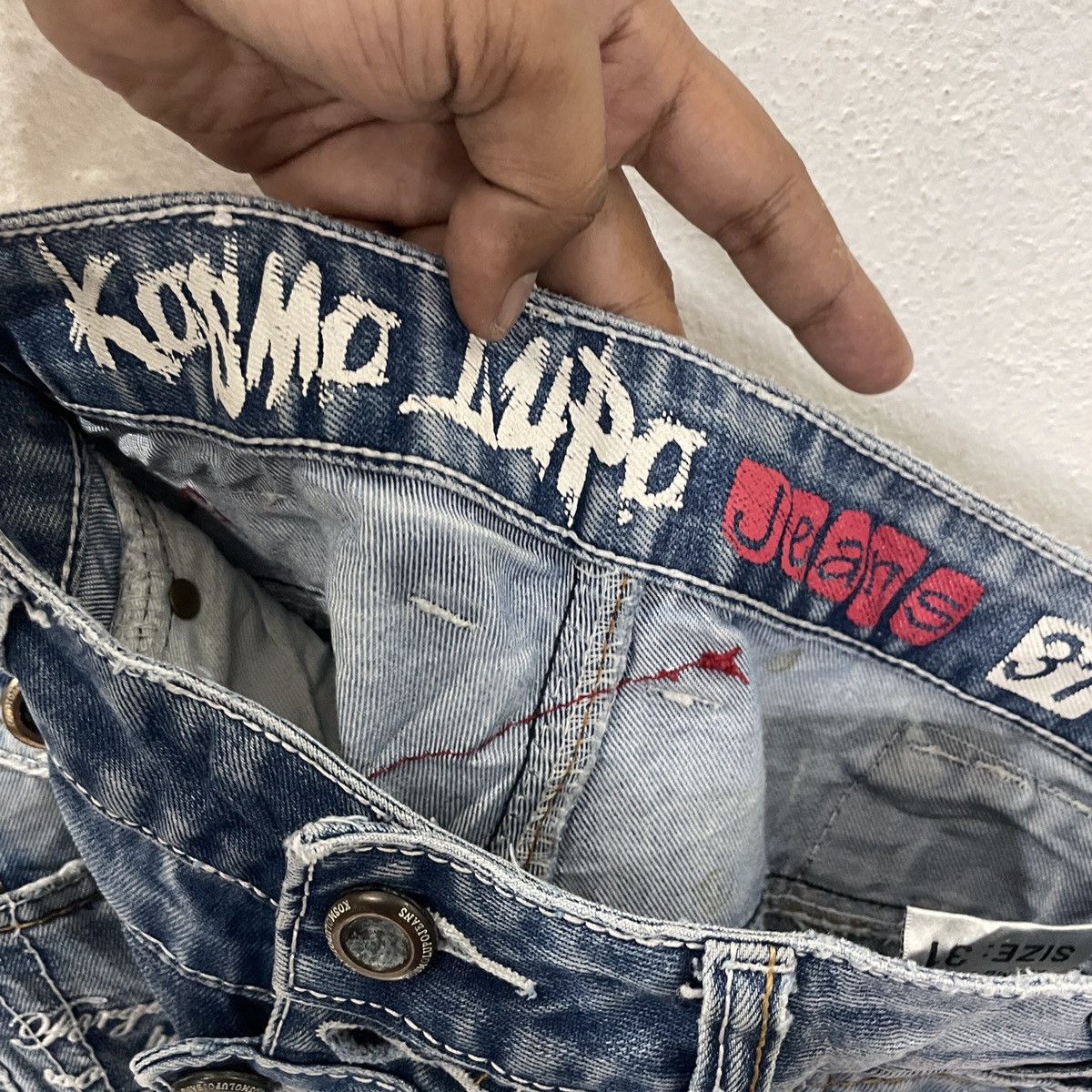 Seditionaries Vintage Cosmo Lupo Punk Style Distressed Denim Size US 33 - 7 Thumbnail