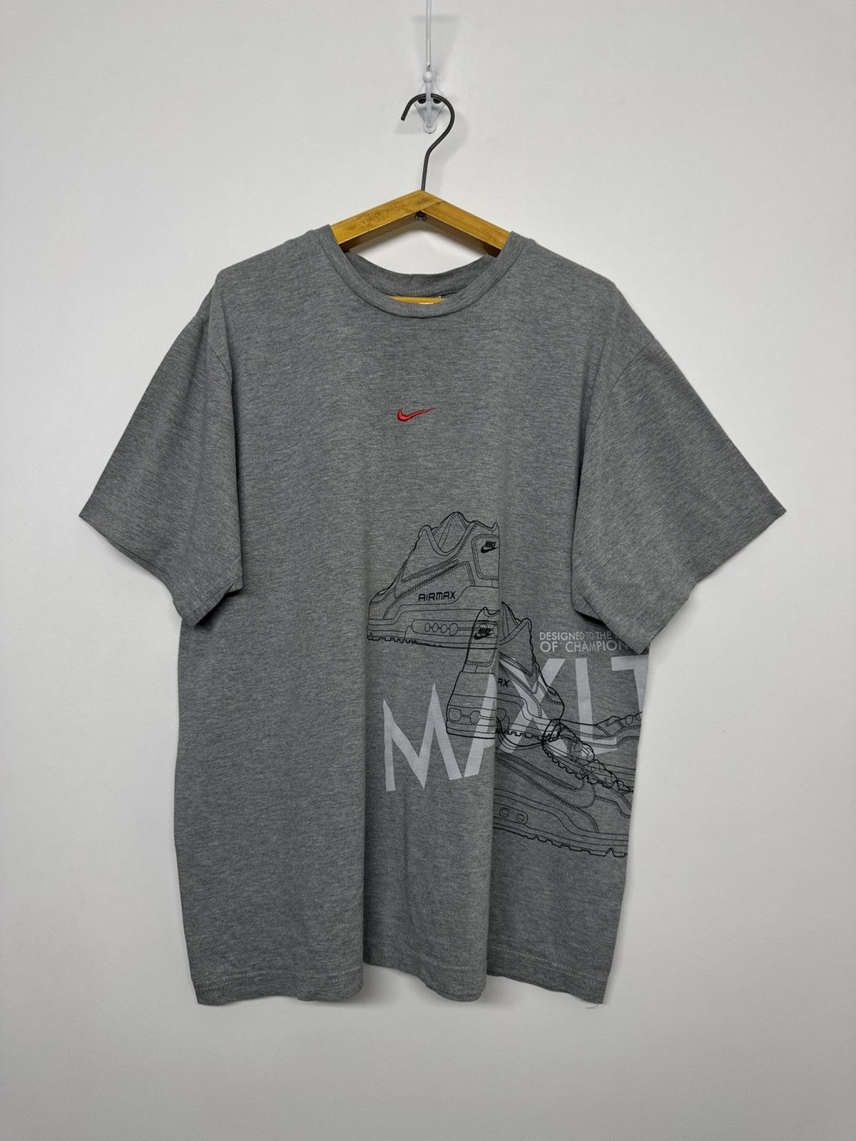 Nike Vintage Y2k Nike Air Max Big Logo Print T-Shirt Size US L / EU 52-54 / 3 - 3 Thumbnail