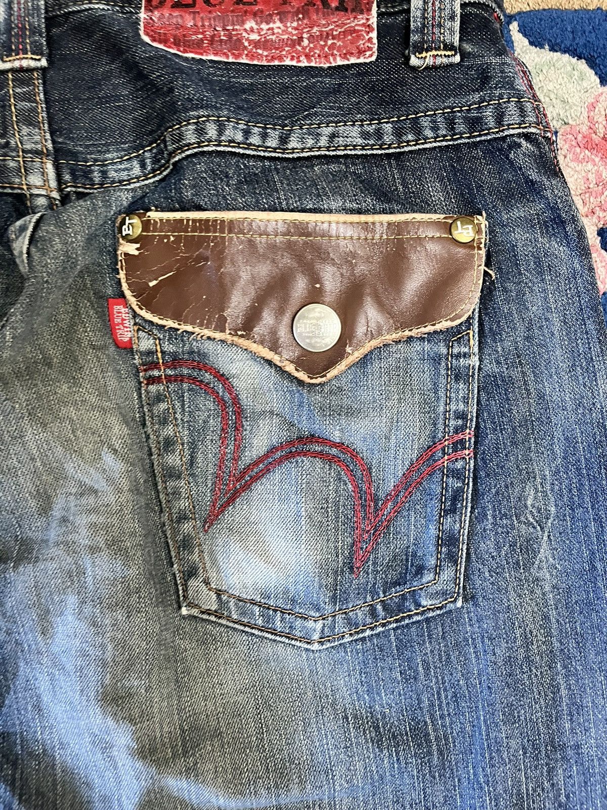 Edwin Vintage Edwin Blue Trip Mud Wash Distressed Style Jeans Size US 32 / EU 48 - 13 Thumbnail