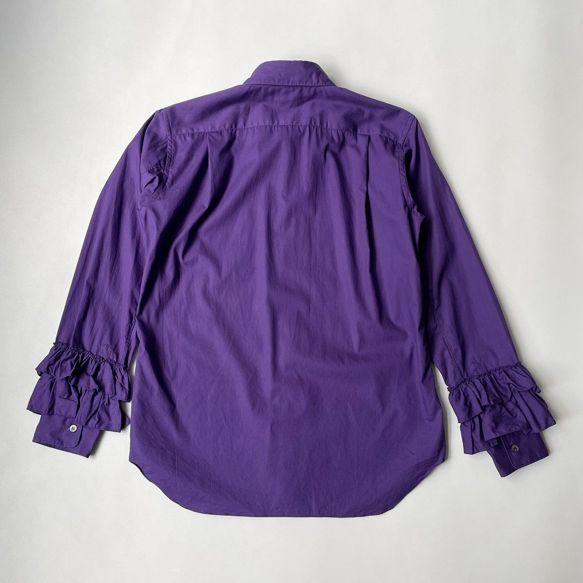 Comme des Garcons Homme Plus S/S 15 Purple ‘Frilled Sleeve’ Shirt Size US S / EU 44-46 / 1 - 10 Thumbnail