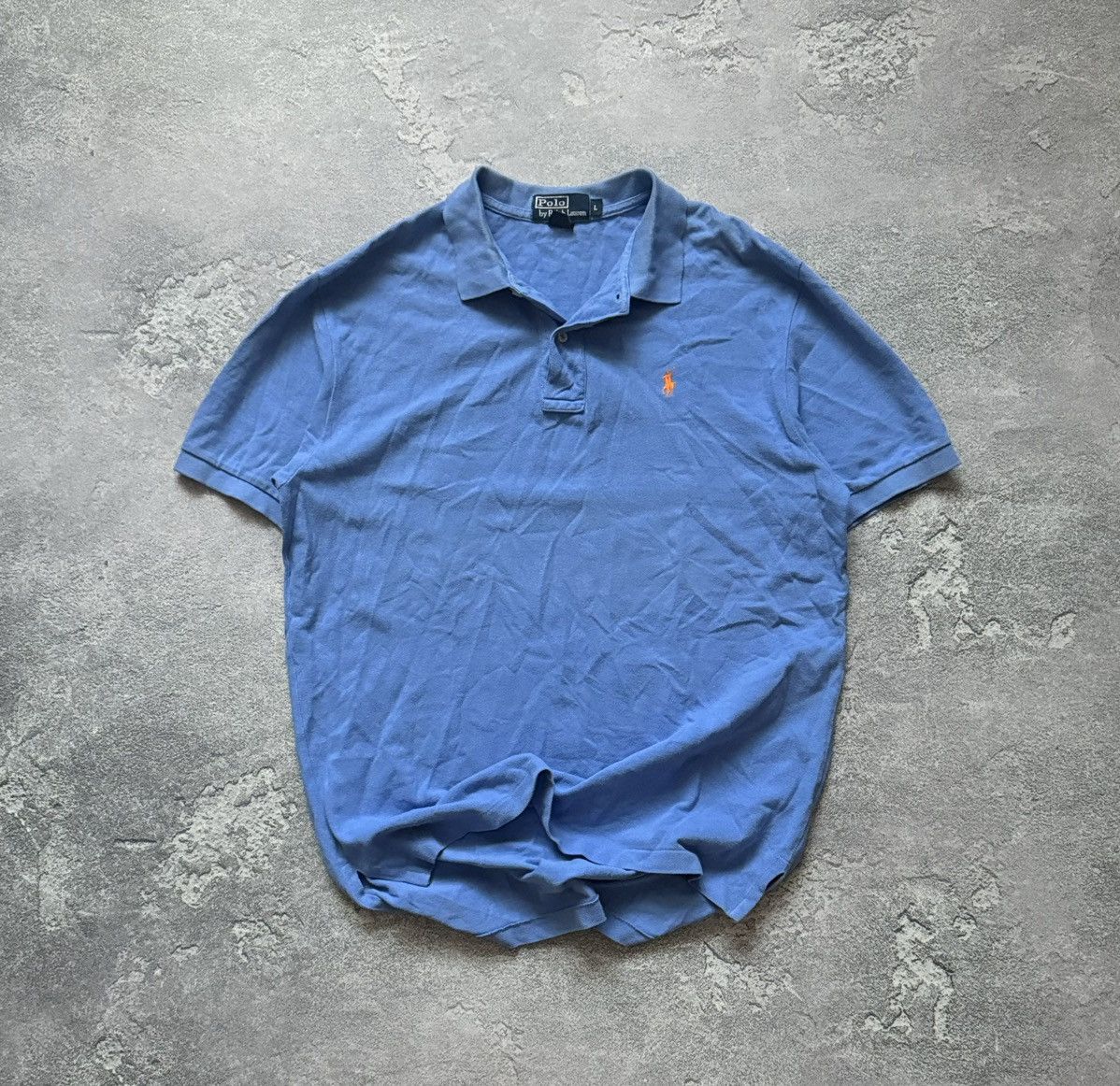 Polo Ralph Lauren × Vintage Polo Ralph Lauren L blue polo tee Tshirt relaxed dress rugby Size US L / EU 52-54 / 3 - 1 Thumbnail