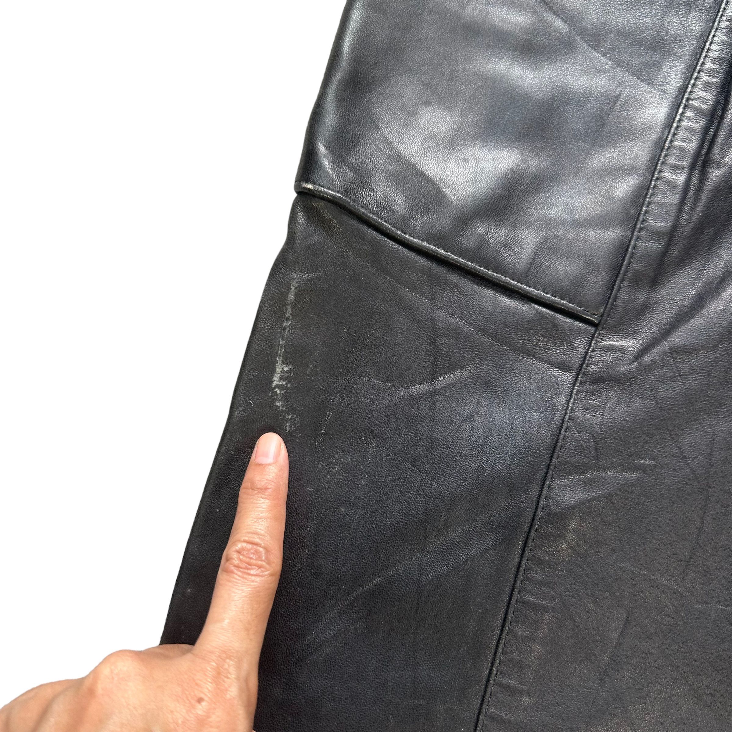 Japanese Brand SERGIO DONATI SNAP BUTTON RIRI ZIP LEATHER PANT #8501-012 Size 27" / US 4 / IT 40 - 6 Thumbnail