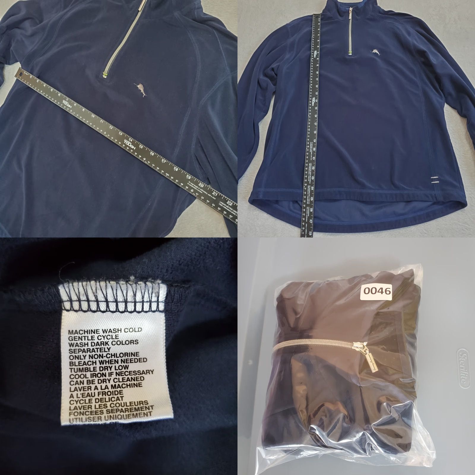Tommy Bahama Tommy Bahama Sweatshirt 1/4 Zip Pullover Men M Blue Paradise Tech Long Sleeve Size US M / EU 48-50 / 2 - 8 Thumbnail