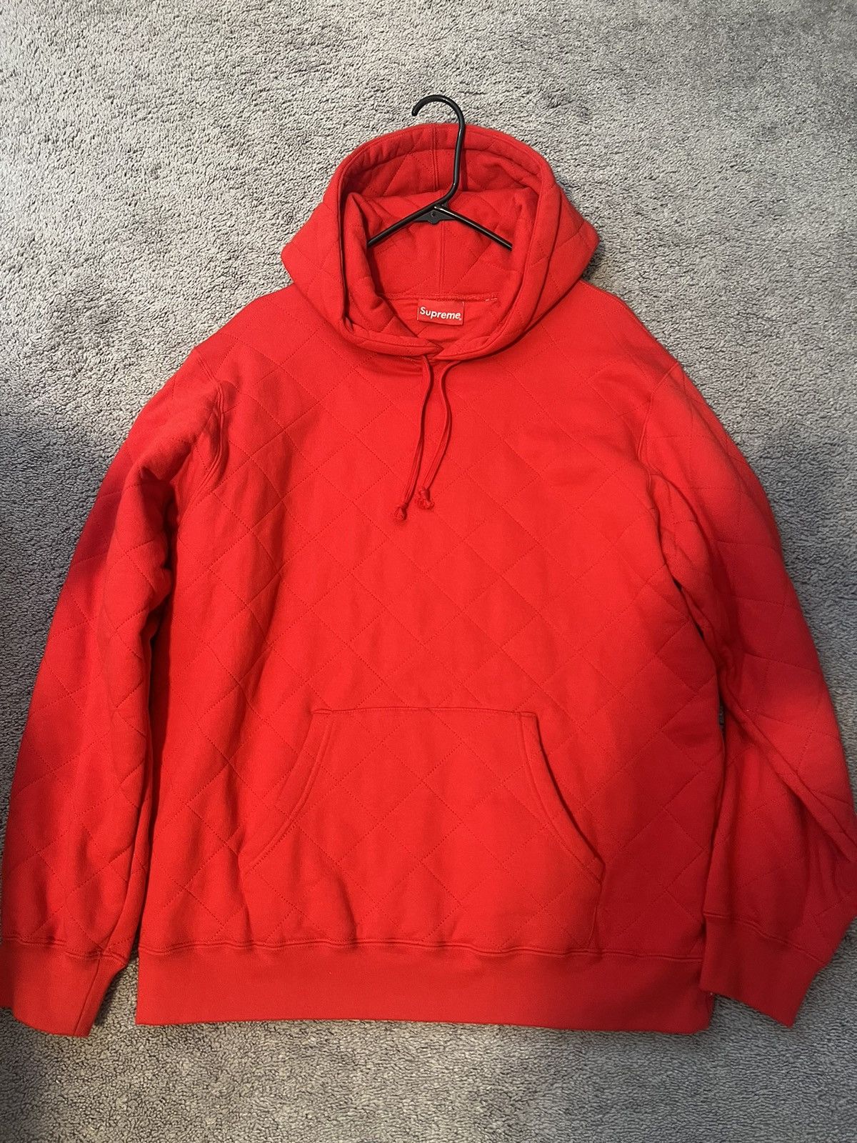 Supreme Quilted Liner Hooded Jacket Dark Red