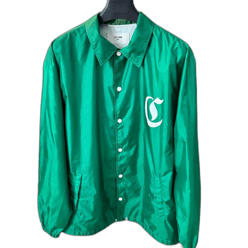 Celine Celine Green Logo Baseball Jacket Size US L / EU 52-54 / 3 - 1 Thumbnail