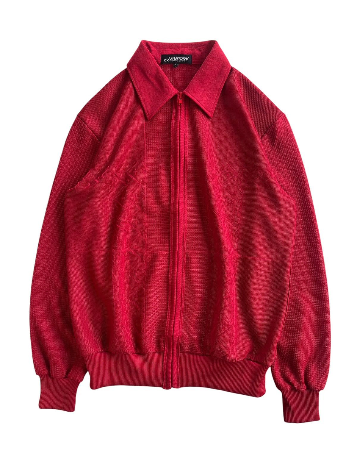 80s Harsen Abstract Polyester Knit Blouson Jacket