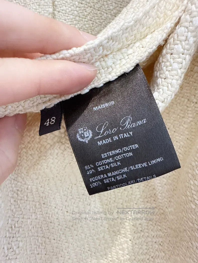 Loro Piana Loro Piana Milky white silk cotton woven jacket Size L / US 10 / IT 46 - 6 Thumbnail