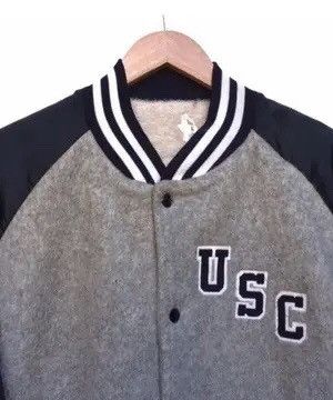 Vintage 🔥Vintage Usc Baseball Varsity Jacket Size US L / EU 52-54 / 3 - 5 Thumbnail