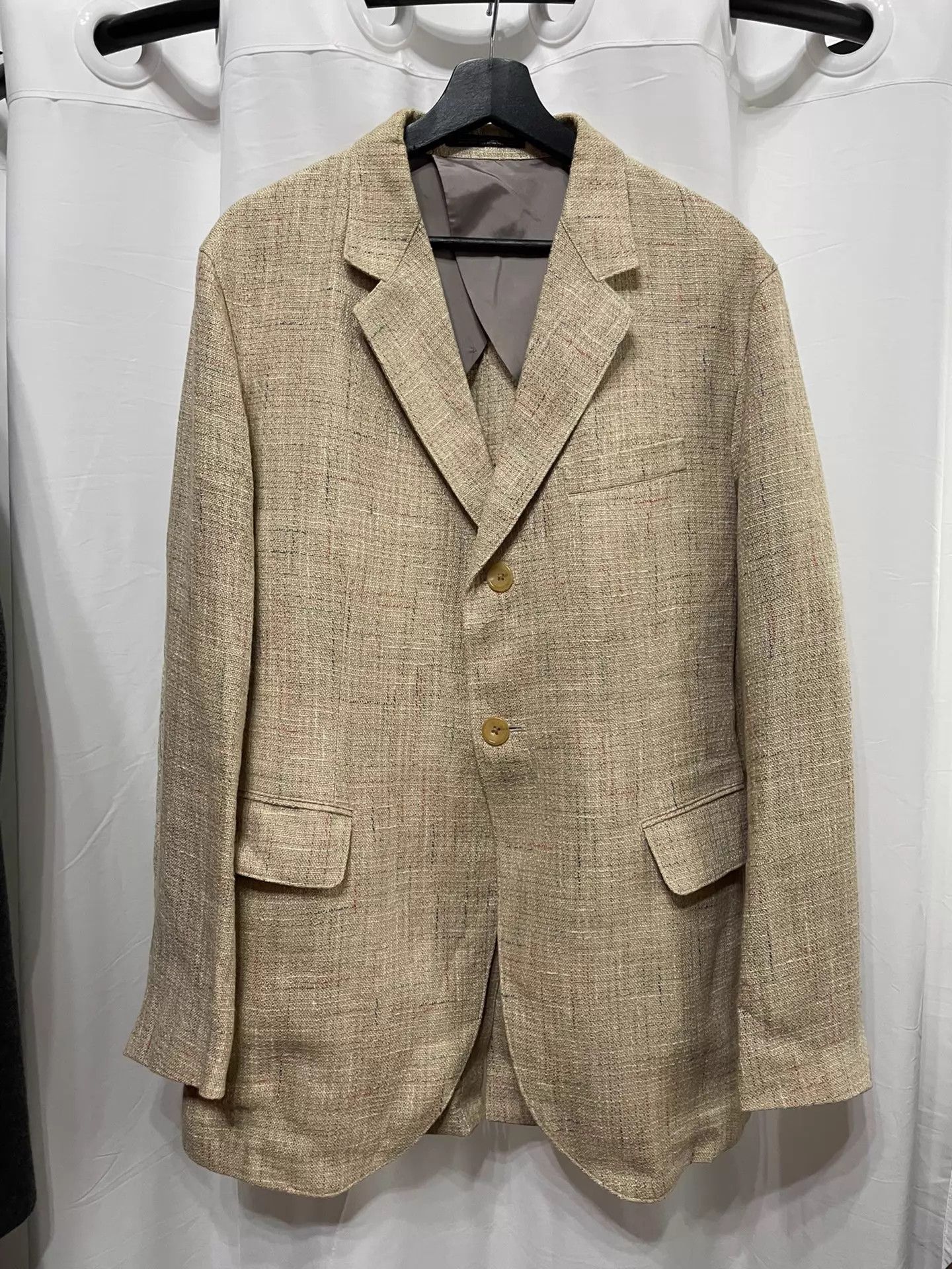 Yohji Yamamoto Yohji Yamamoto Vtg Unisex 2 Colorful Linen Blazer Size US M / EU 48-50 / 2 - 1 Thumbnail