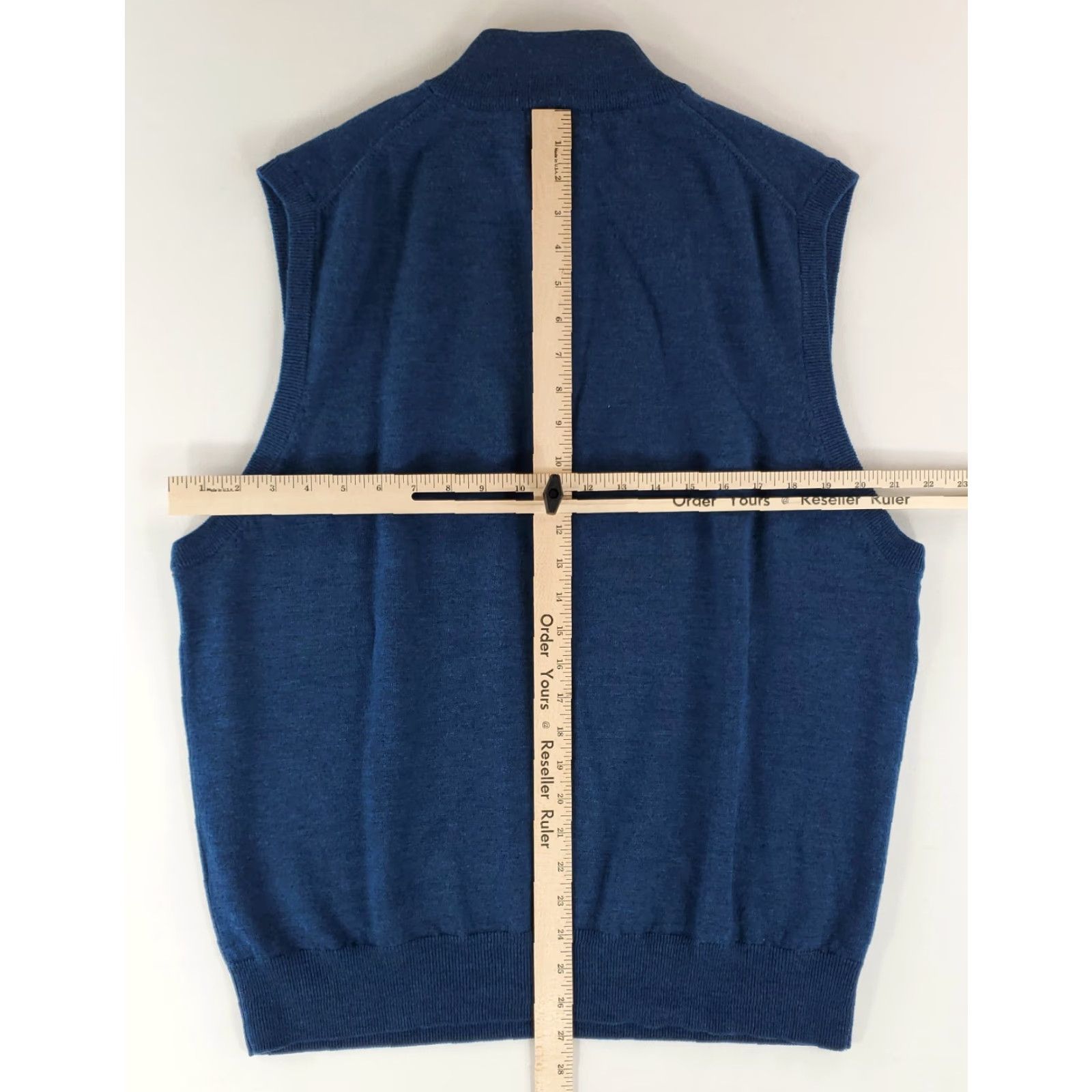Peter Millar Peter Millar 100% Merino Wool 1/4 Zip Sweater Vest Blue Mens XL Size US XL / EU 56 / 4 - 7 Thumbnail