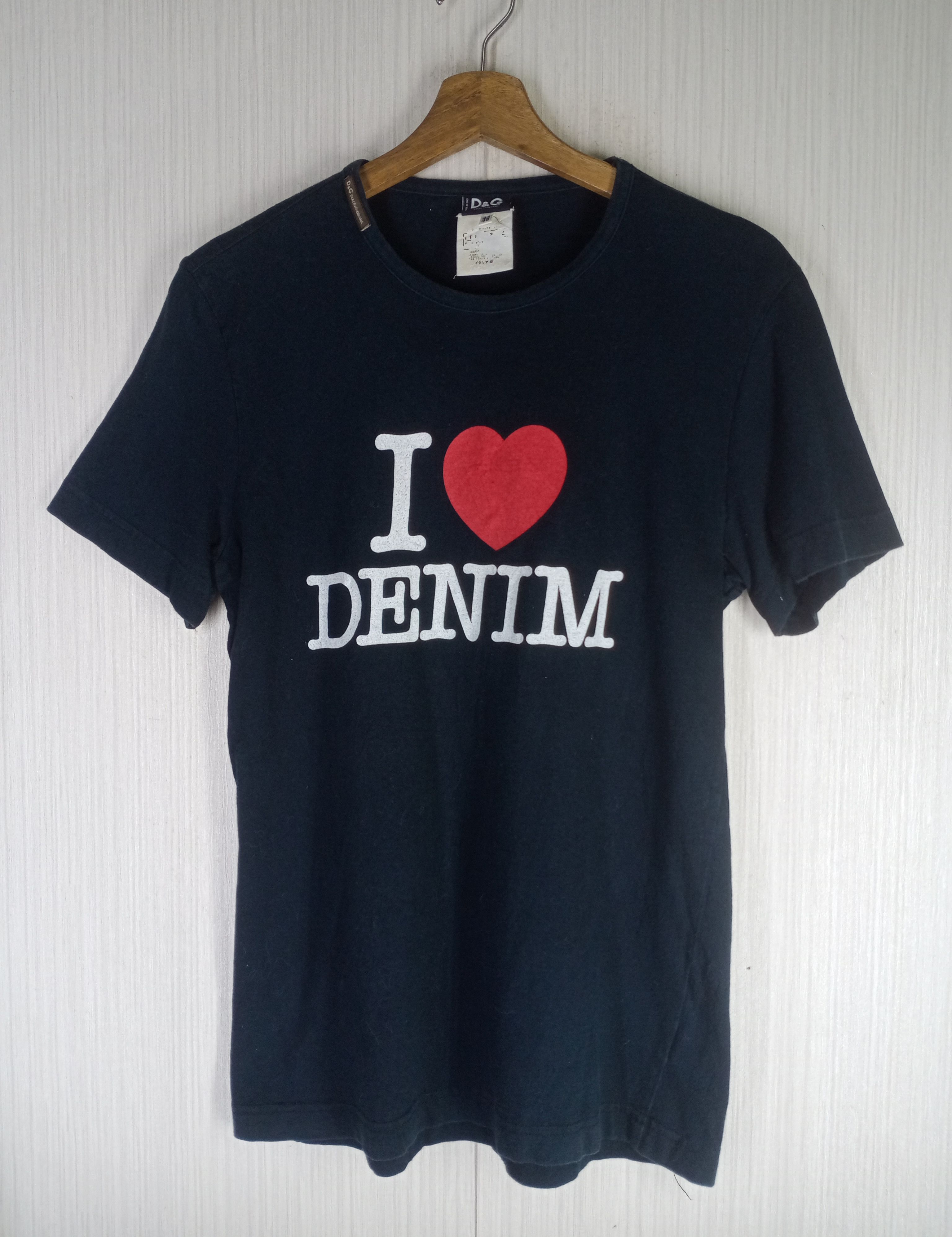 Dolce & Gabbana Rare Vintage Dolce & Gabbana "I Love Denim" Tshirt Size US M / EU 48-50 / 2 - 1 Thumbnail
