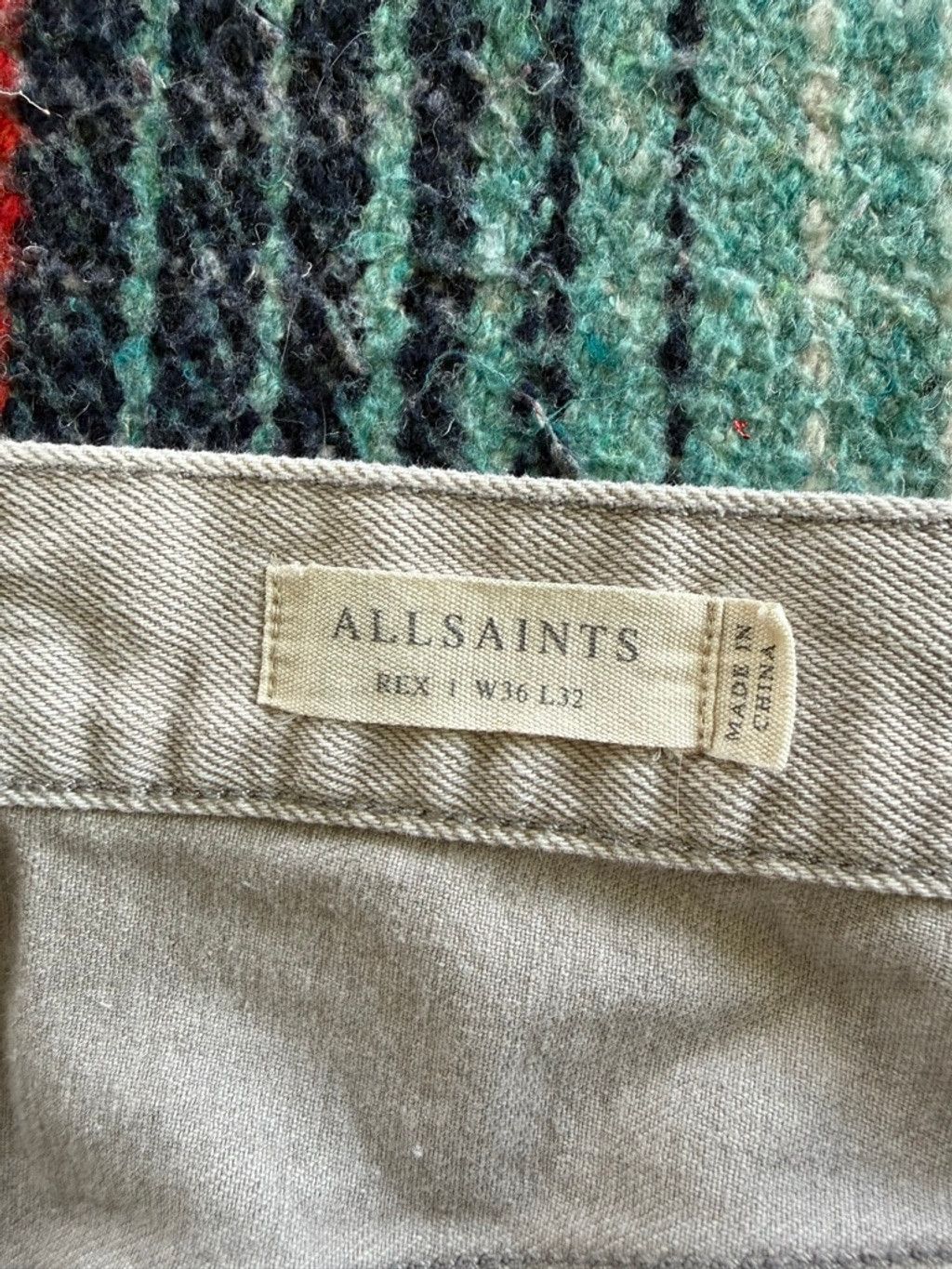 Allsaints Men's ALLSAINTS Slim Straight Jeans Waist 36 Gray Size US 36 / EU 52 - 4 Thumbnail