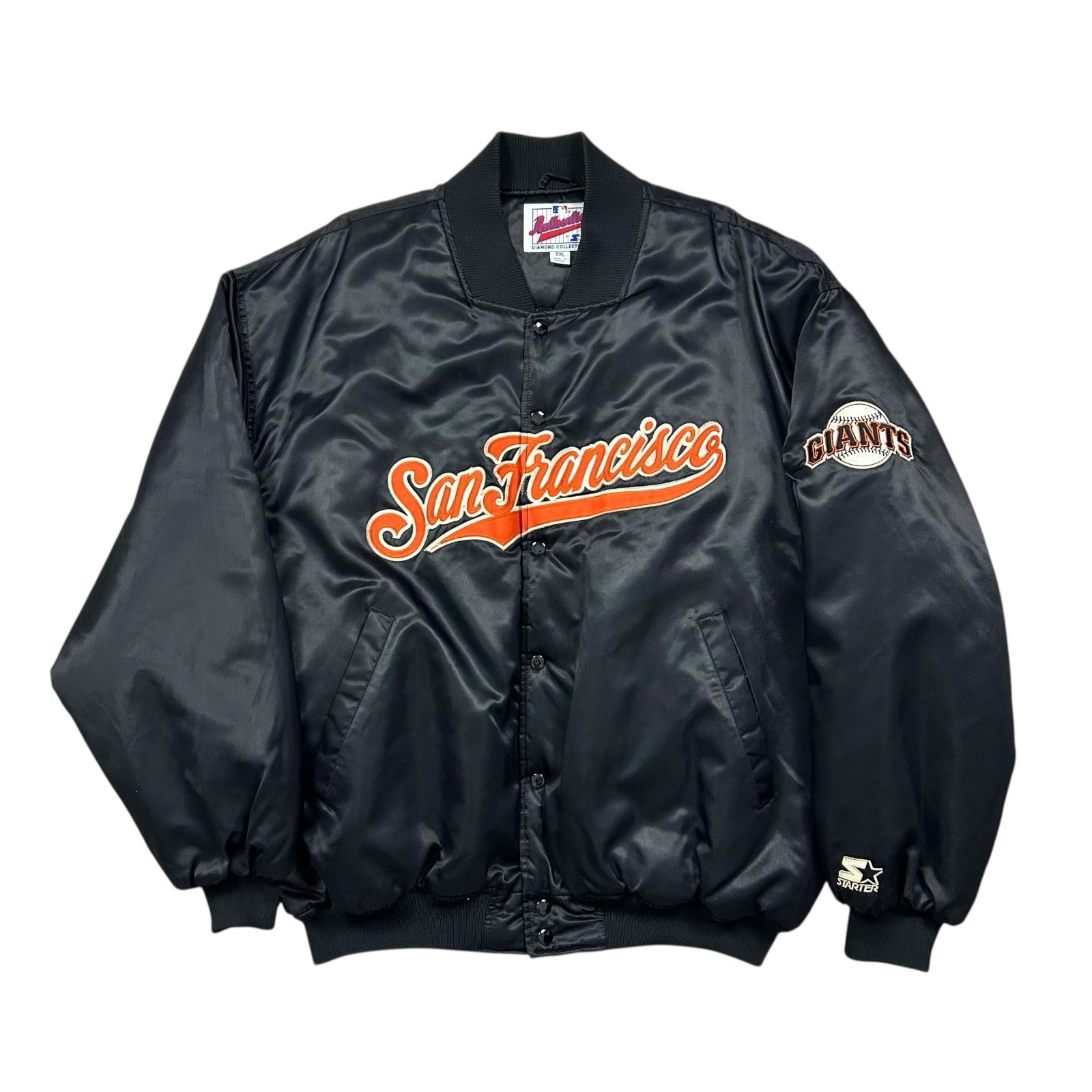 MLB VTG 90s SAN FRANCISCO GIANTS STARTER DIAMOND SATIN JACKET Size US XXL / EU 58 / 5 - 1 Thumbnail