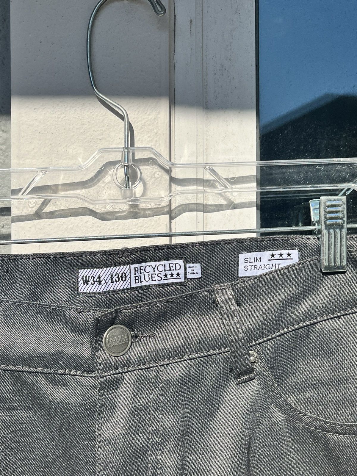 Other Gray shiny straight fit jeans 34x30 Size US 34 / EU 50 - 3 Thumbnail