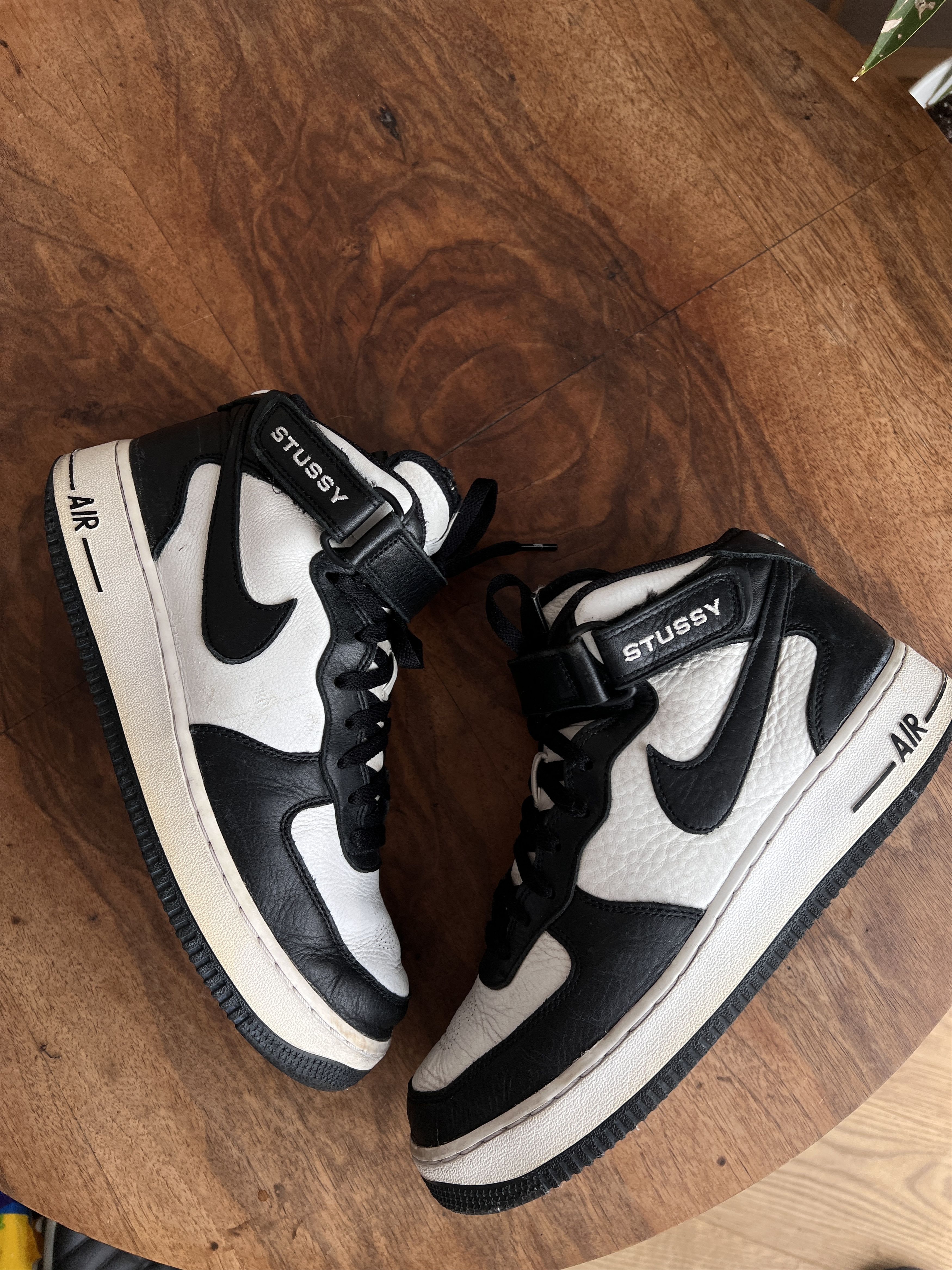 Stussy x Nike Air Force 1 Mid sneakers y2k shoes rap hip hop