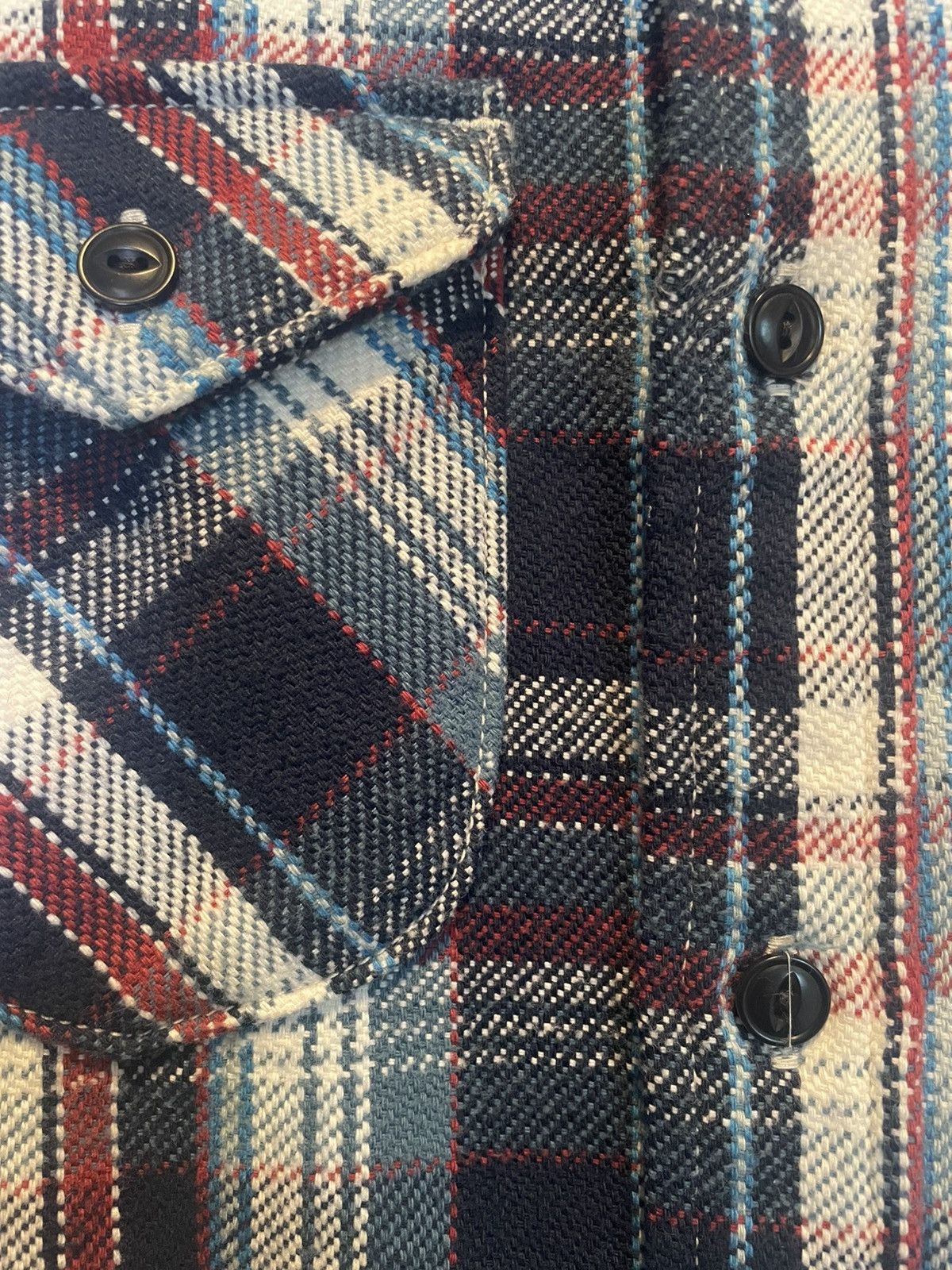 UES Japan UES Heavy Flannel Shirt - Navy Size US S / EU 44-46 / 1 - 5 Thumbnail