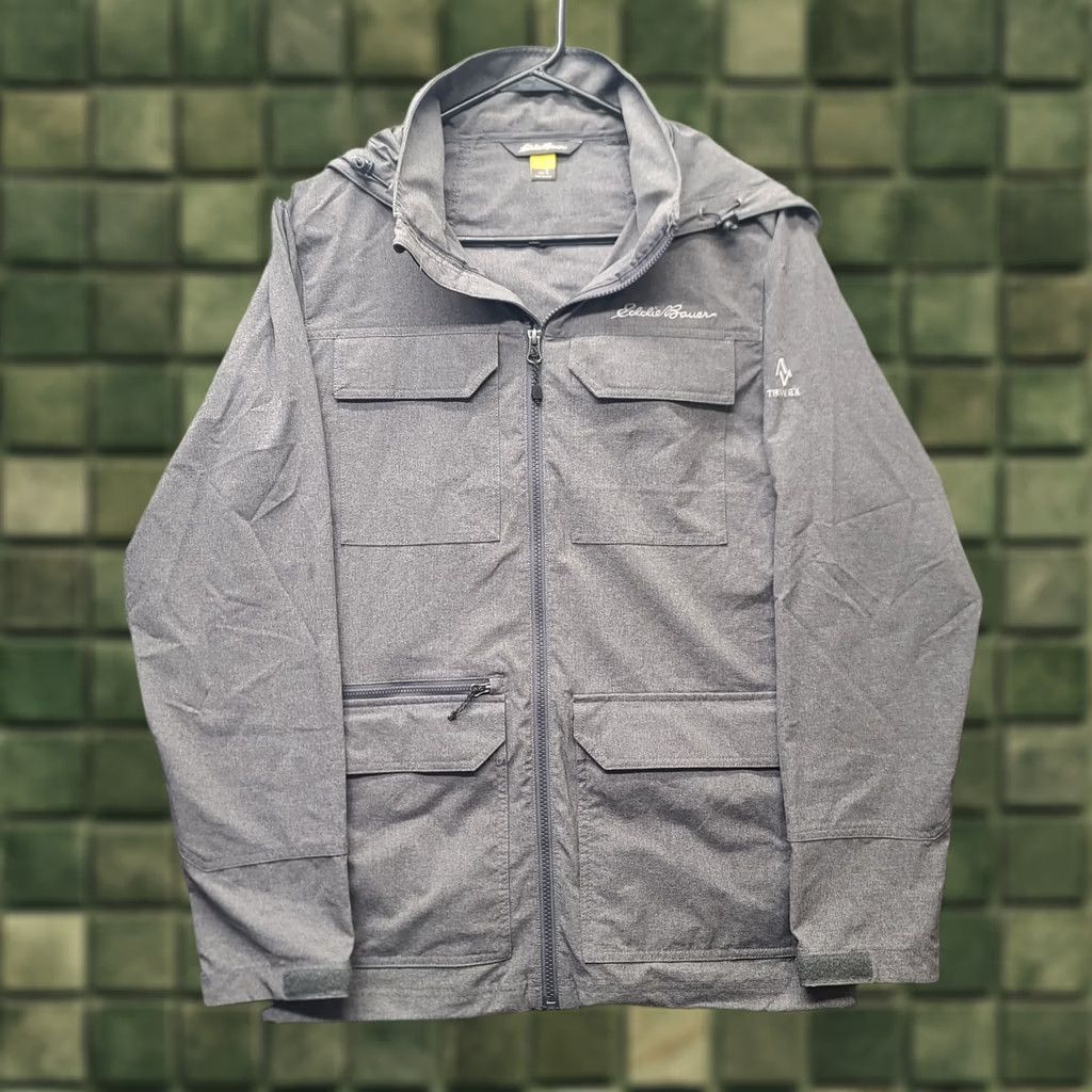Eddie Bauer Eddie Bauer Travex Jacket Mens S Regular Windbreaker Hooded Lightweight Travel Gray Size US S / EU 44-46 / 1 - 1 Thumbnail
