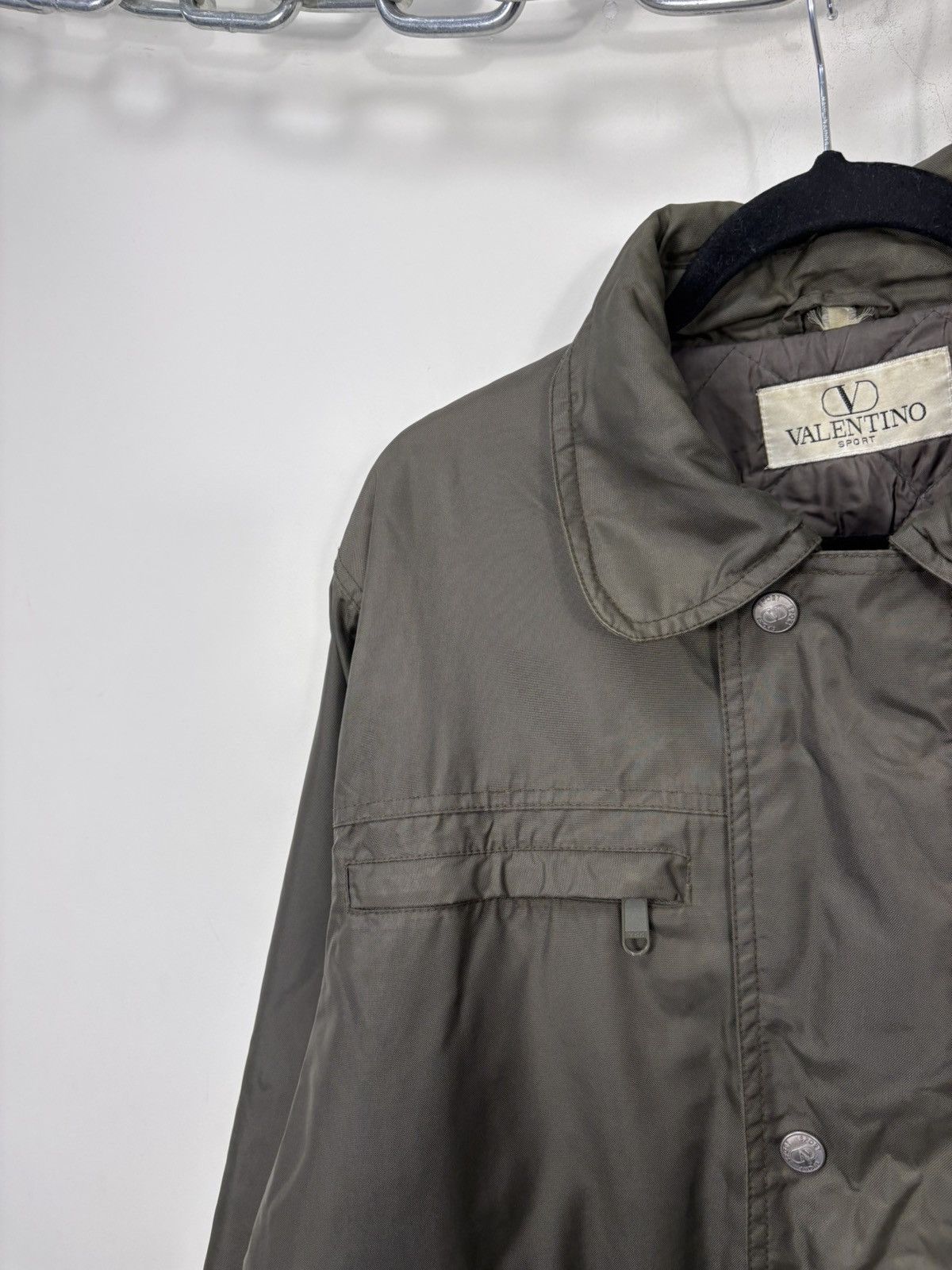 Valentino Vintage 1990s Valentino Sport Men’s Khaki Padded Jacket Coat Size US L / EU 52-54 / 3 - 6 Thumbnail