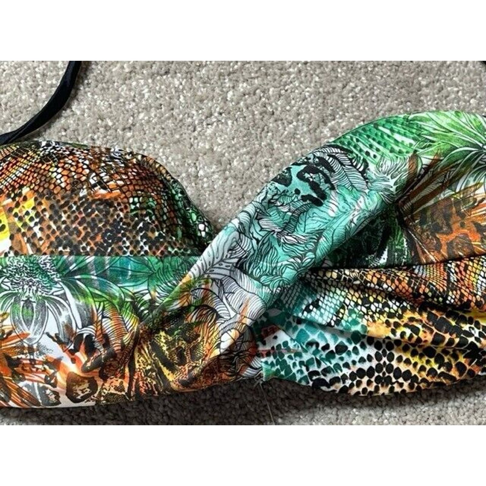 Other Mapale Bandeau Swim Top Womens M Botanic Jungle Twist Green Size M / US 6-8 / IT 42-44 - 6 Thumbnail