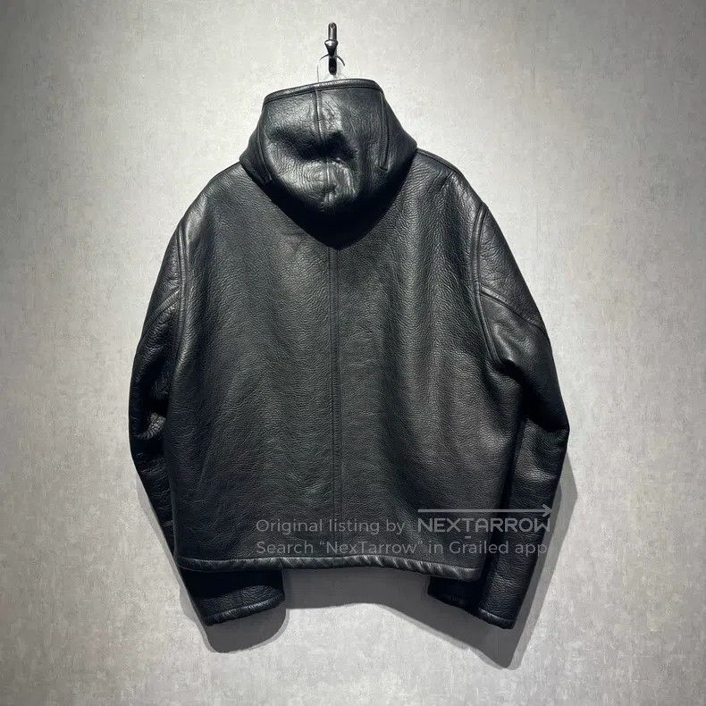 Balenciaga Balenciaga Patch Logo Hooded Leather Jacket Size US S / EU 44-46 / 1 - 2 Thumbnail
