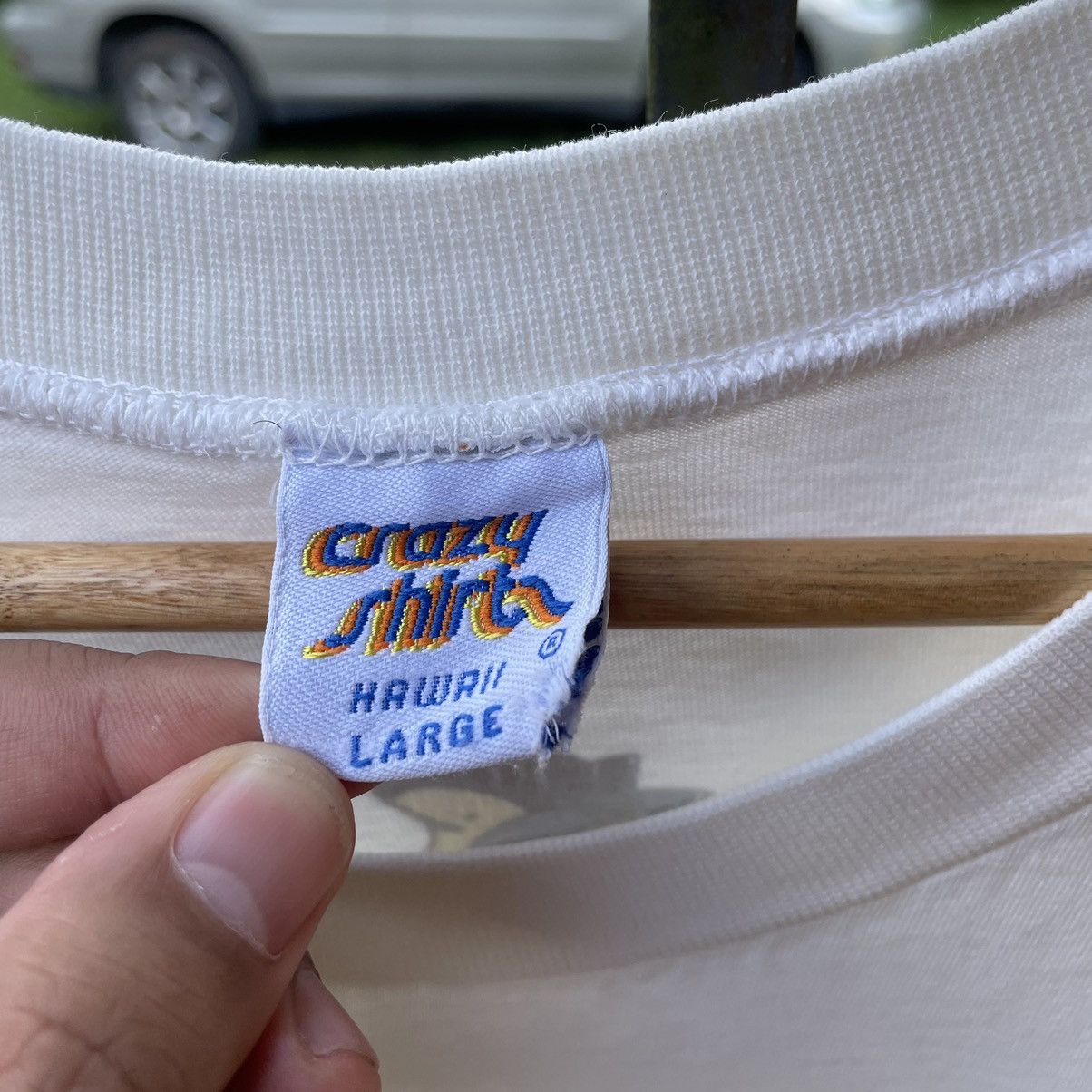 Vintage 🔥Vintage 90s Crazy Shirts Guam Big Sharks Image Surfing Tee Size US L / EU 52-54 / 3 - 7 Thumbnail